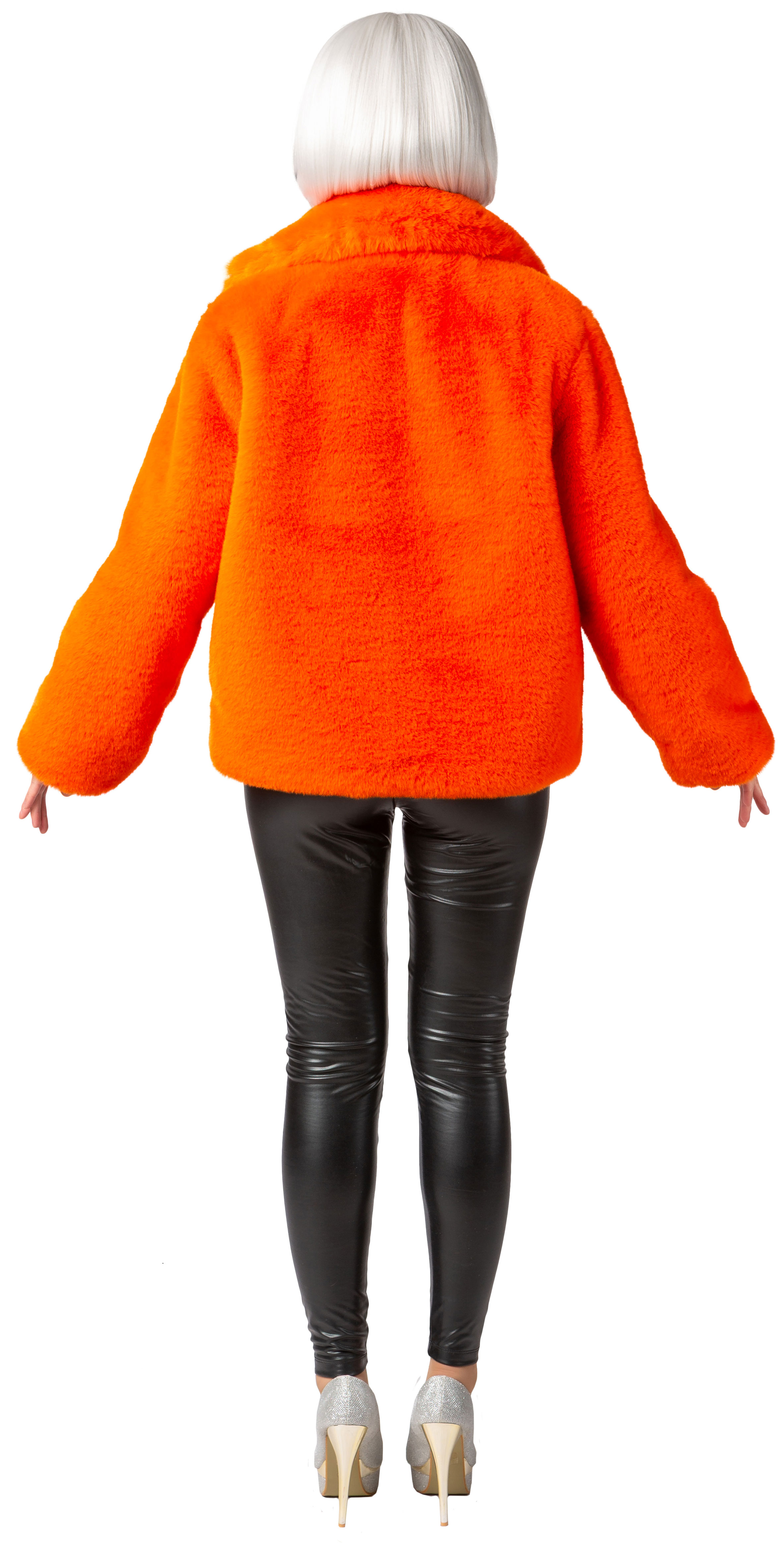 Veste en peluche, orange