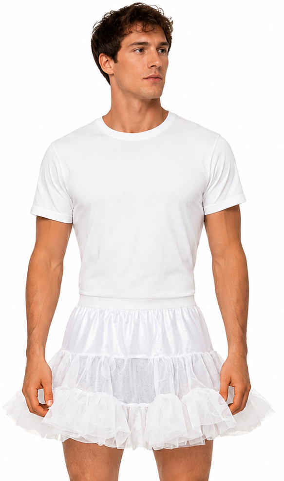 Petticoat für Herren, weiß