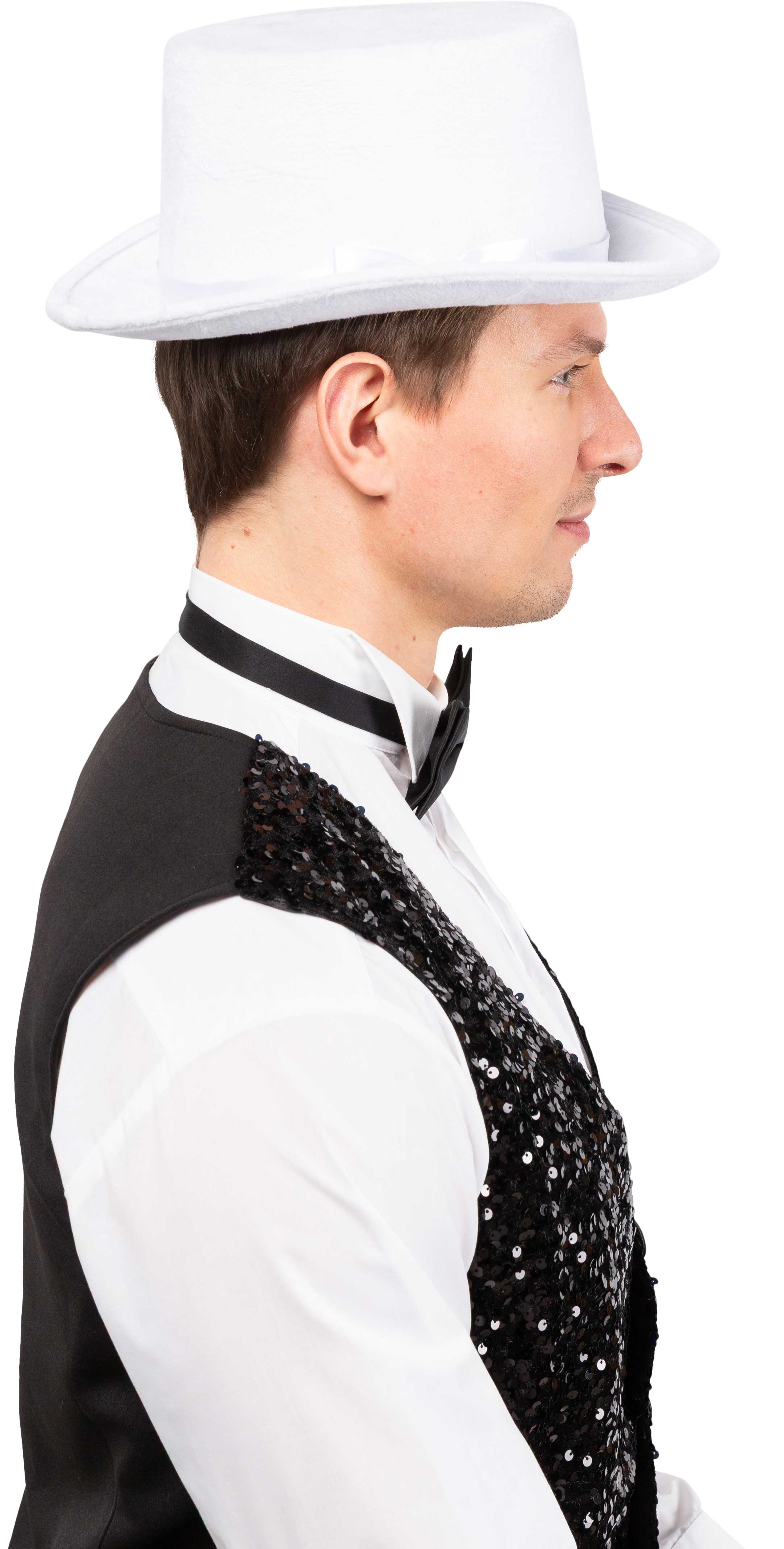 Flat velvet cylinder, white