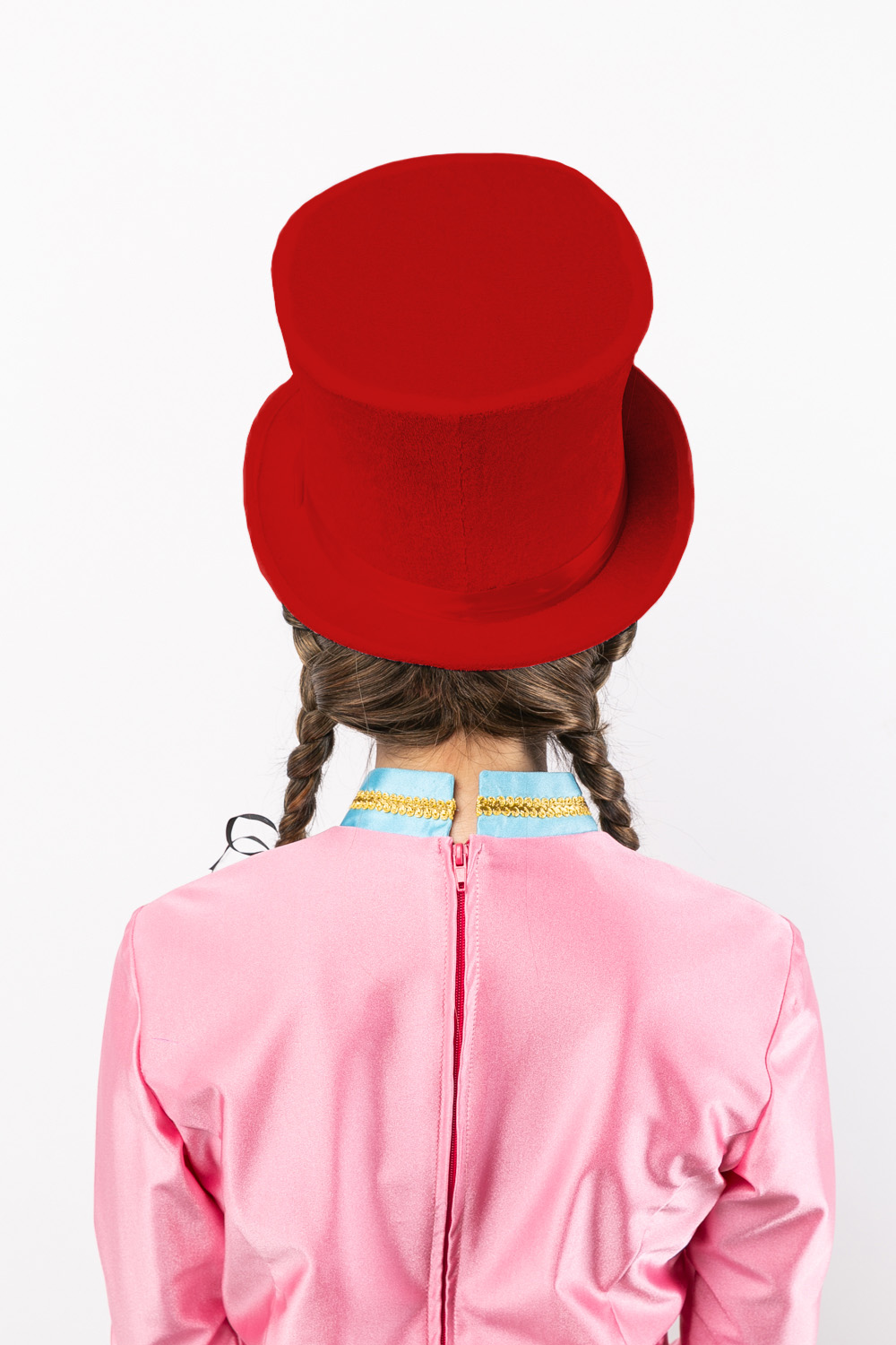 Chapeau en velours rouge - hauteur 15,5 cm Chapeau en velours rouge - hauteur 15,5 cm