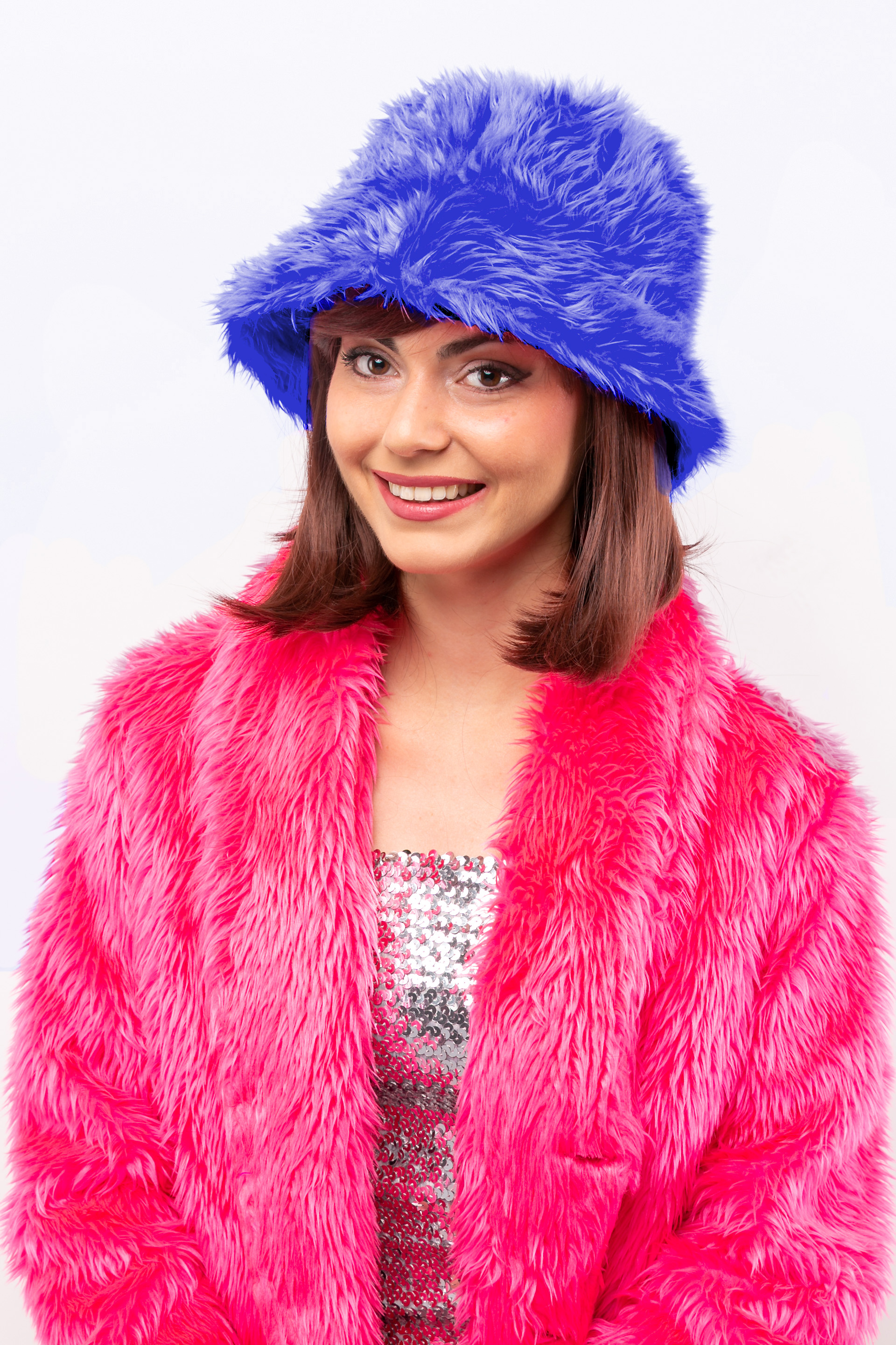 Fishermans cap fur, blue