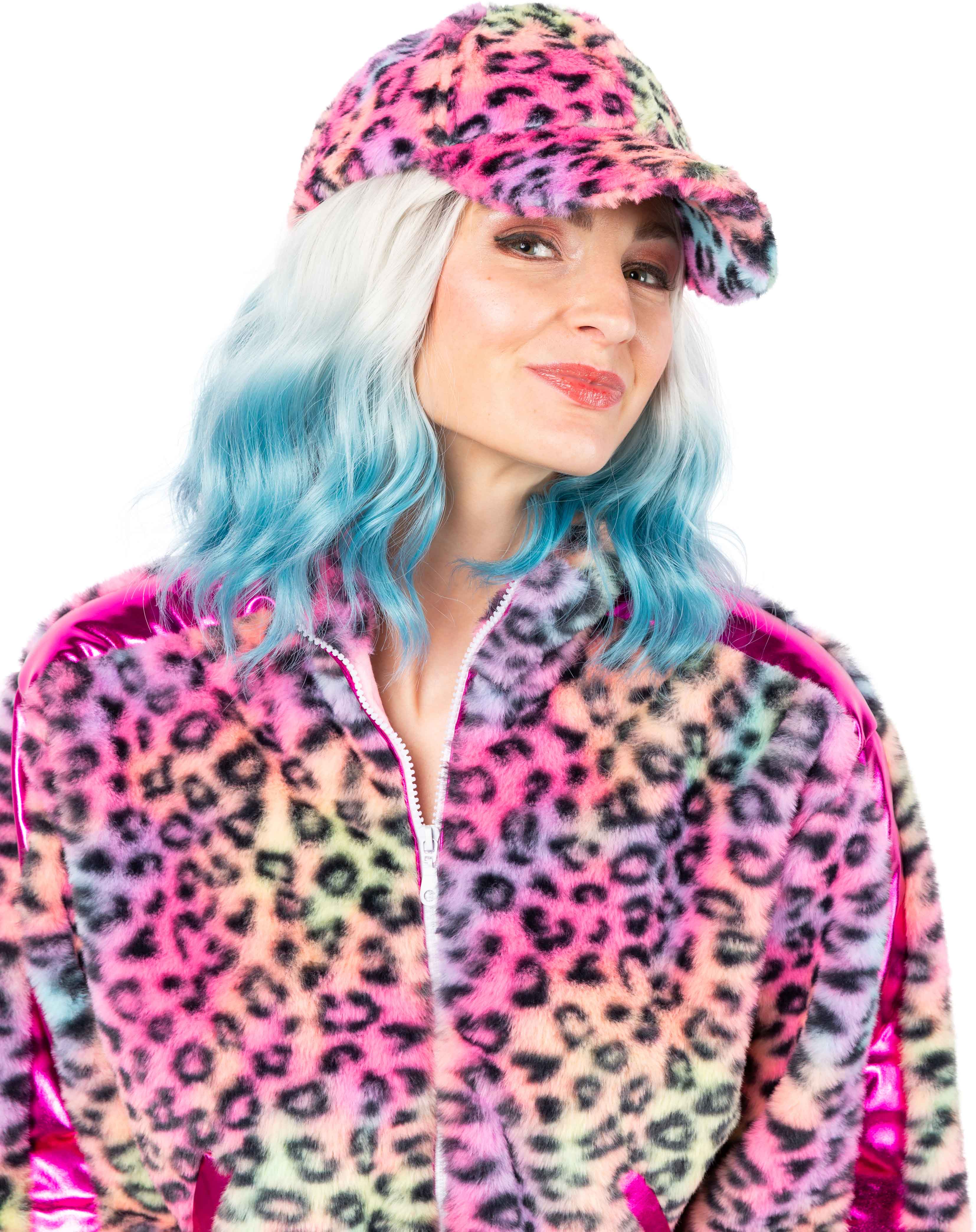 Carrington wig, turquoise