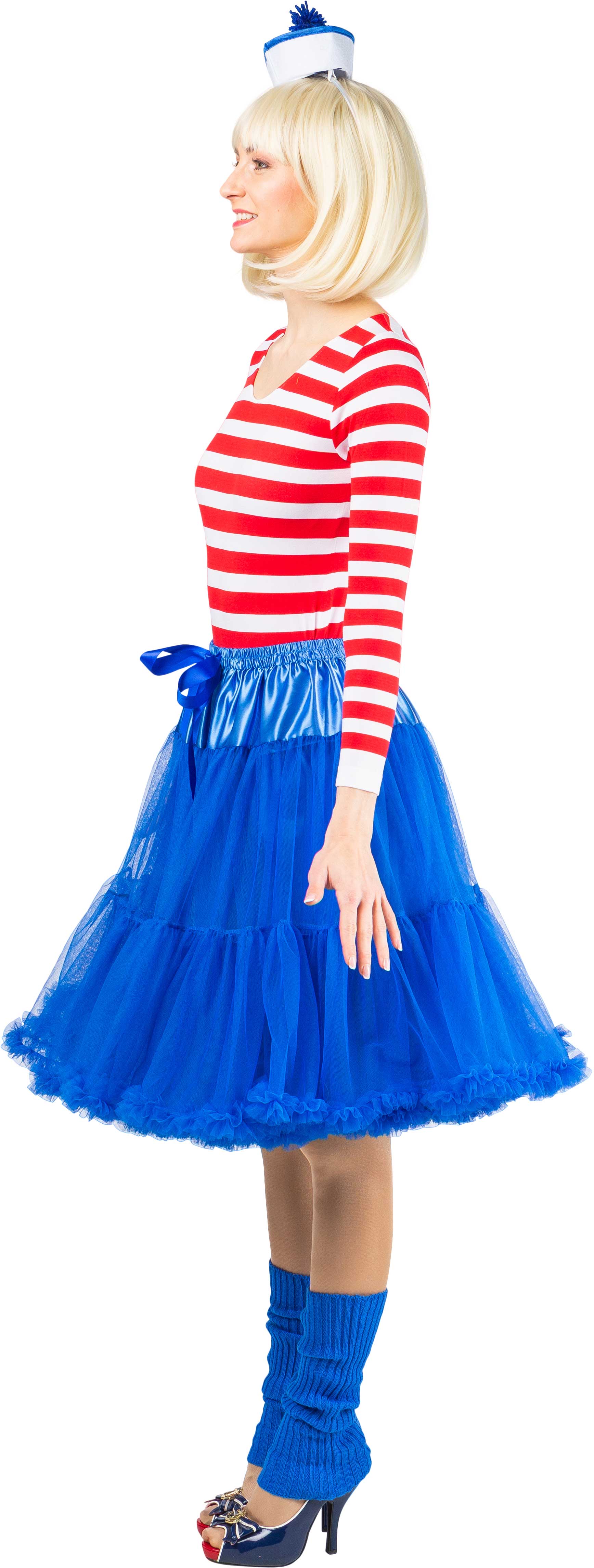 Long tutu with a frill, blue