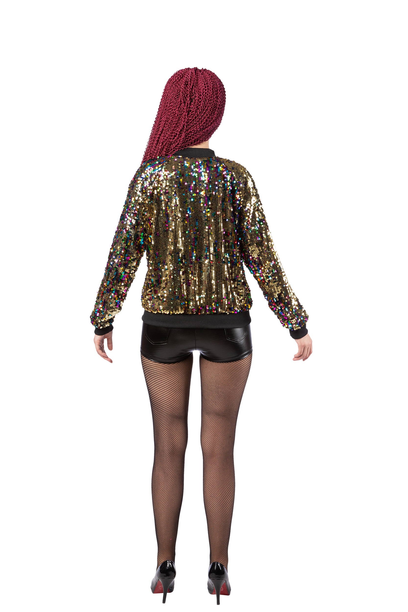 Veste à paillettes Disco multi couleurs 34/36