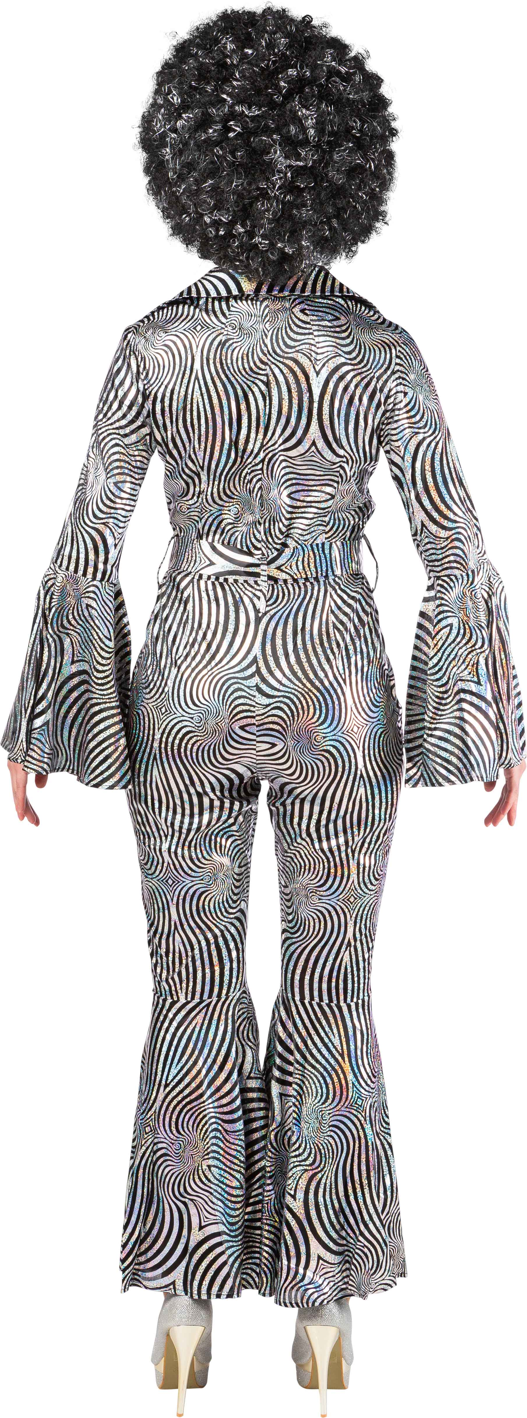 Jumpsuit schwarz-silber 