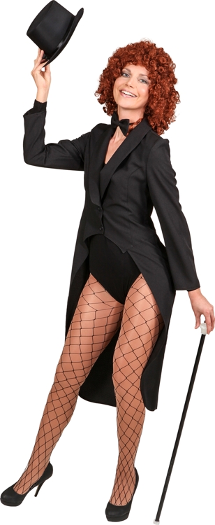 Lined ladies show tailcoat, black