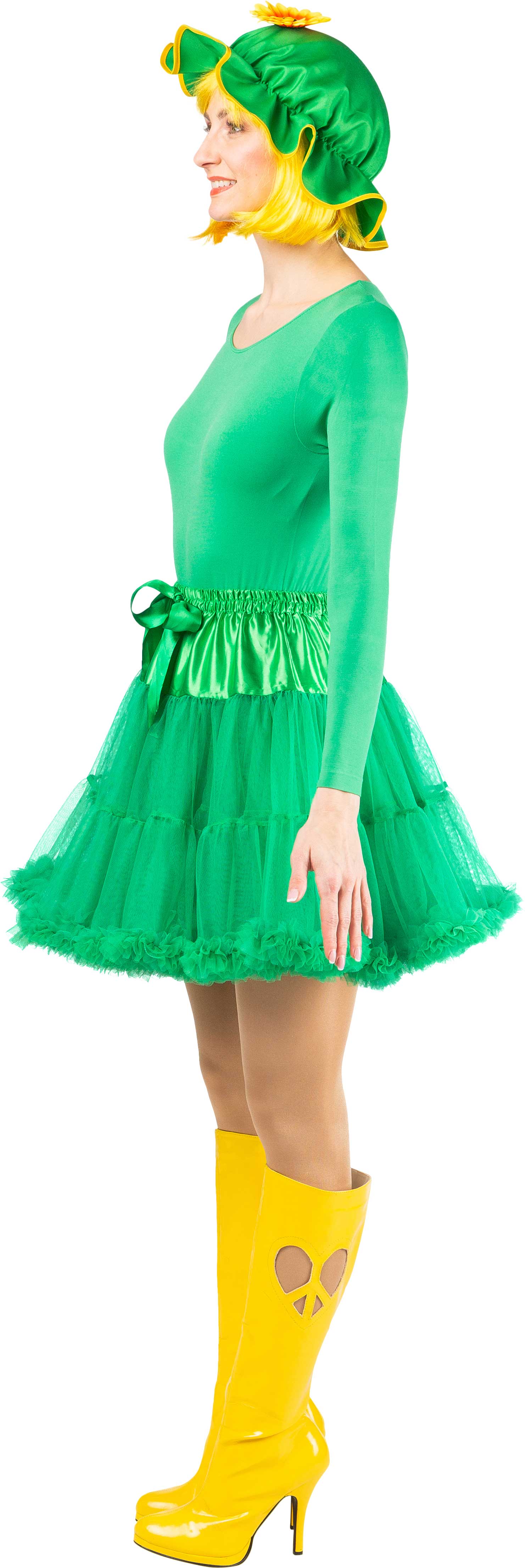 Tutu court à volants, vert