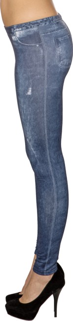 Leggings Jeans, blue - used look