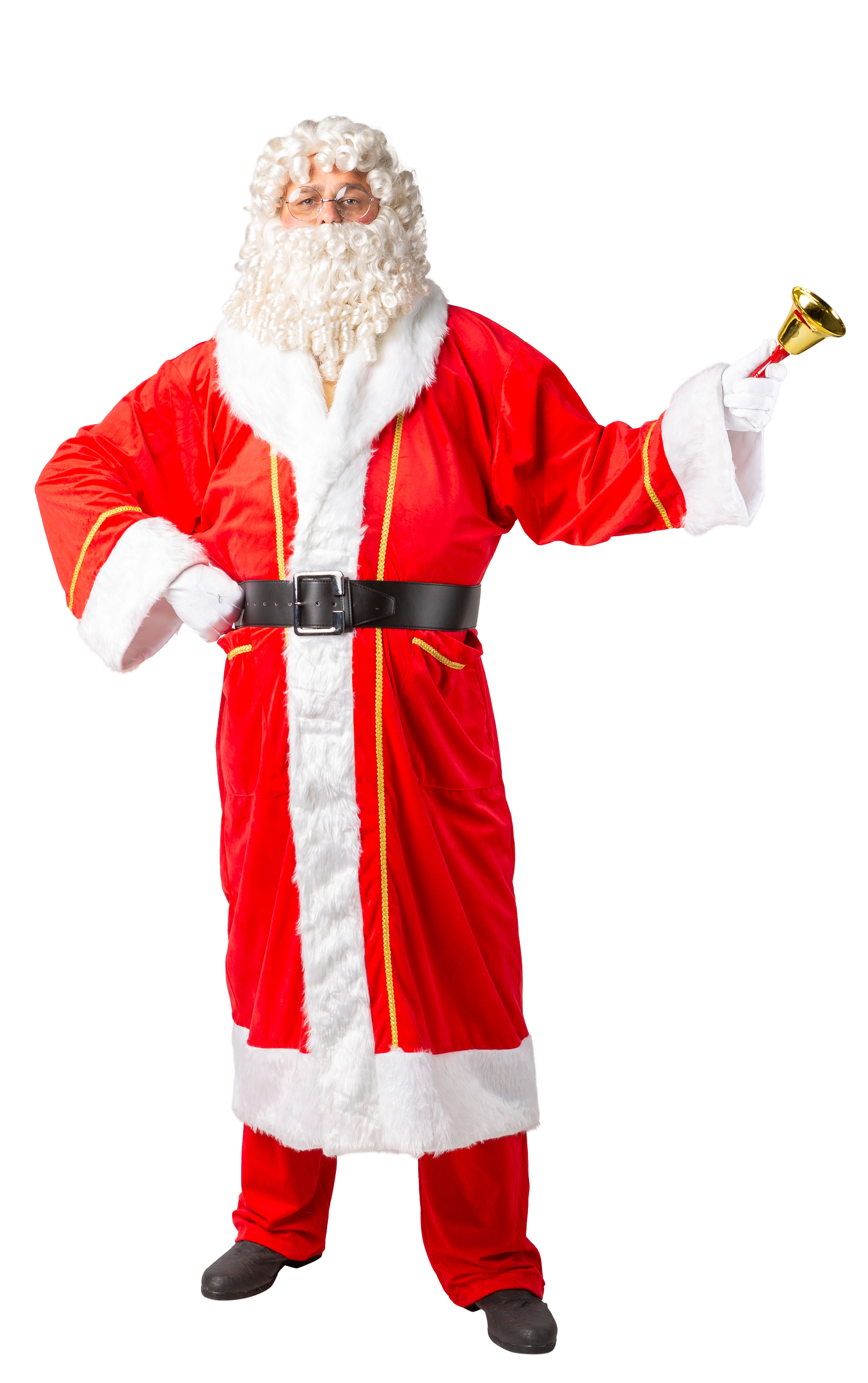 Manteau de Père Noël en velours, rouge clair