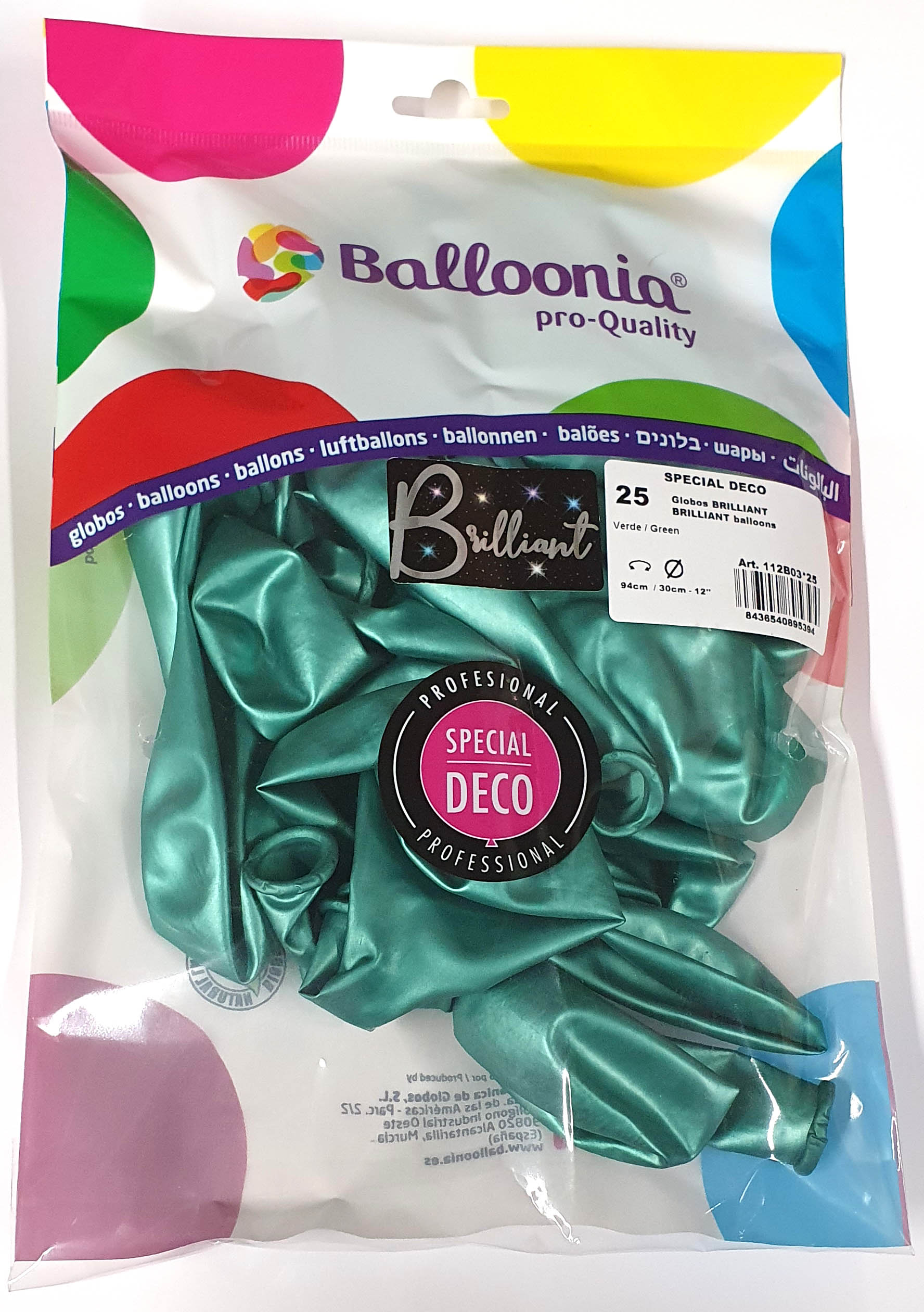 Latexballon Brilliant, grün 25 Stück