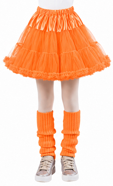 Kinderpetticoat mit Rüschchen, orange