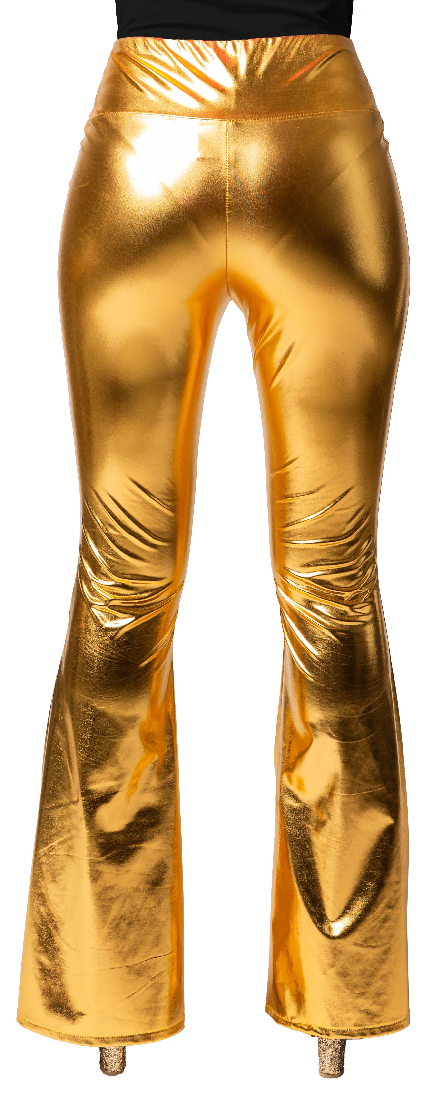 Leggings à pattes deph, doré, taille haute