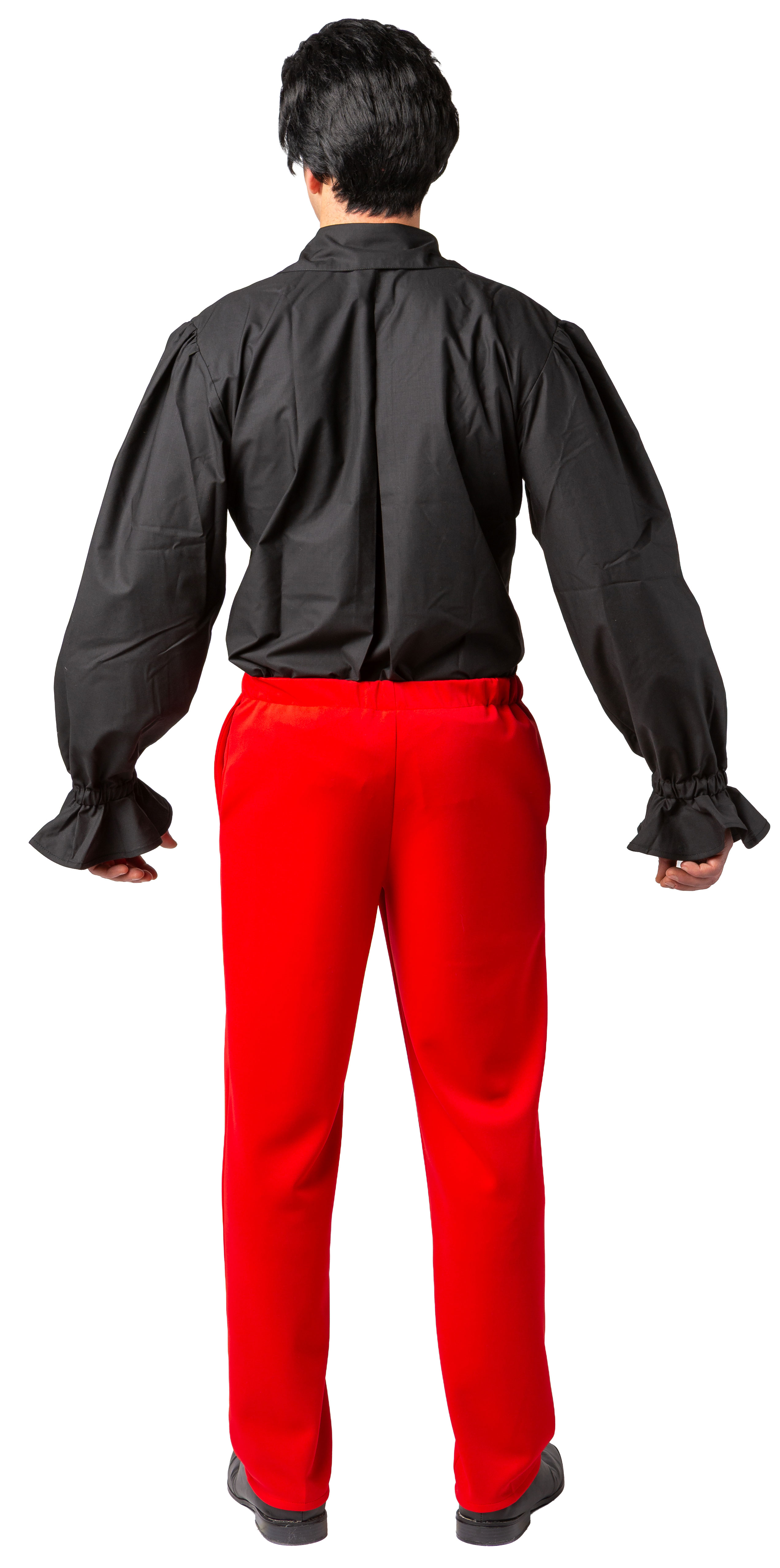 Chemise à volants courts, noire