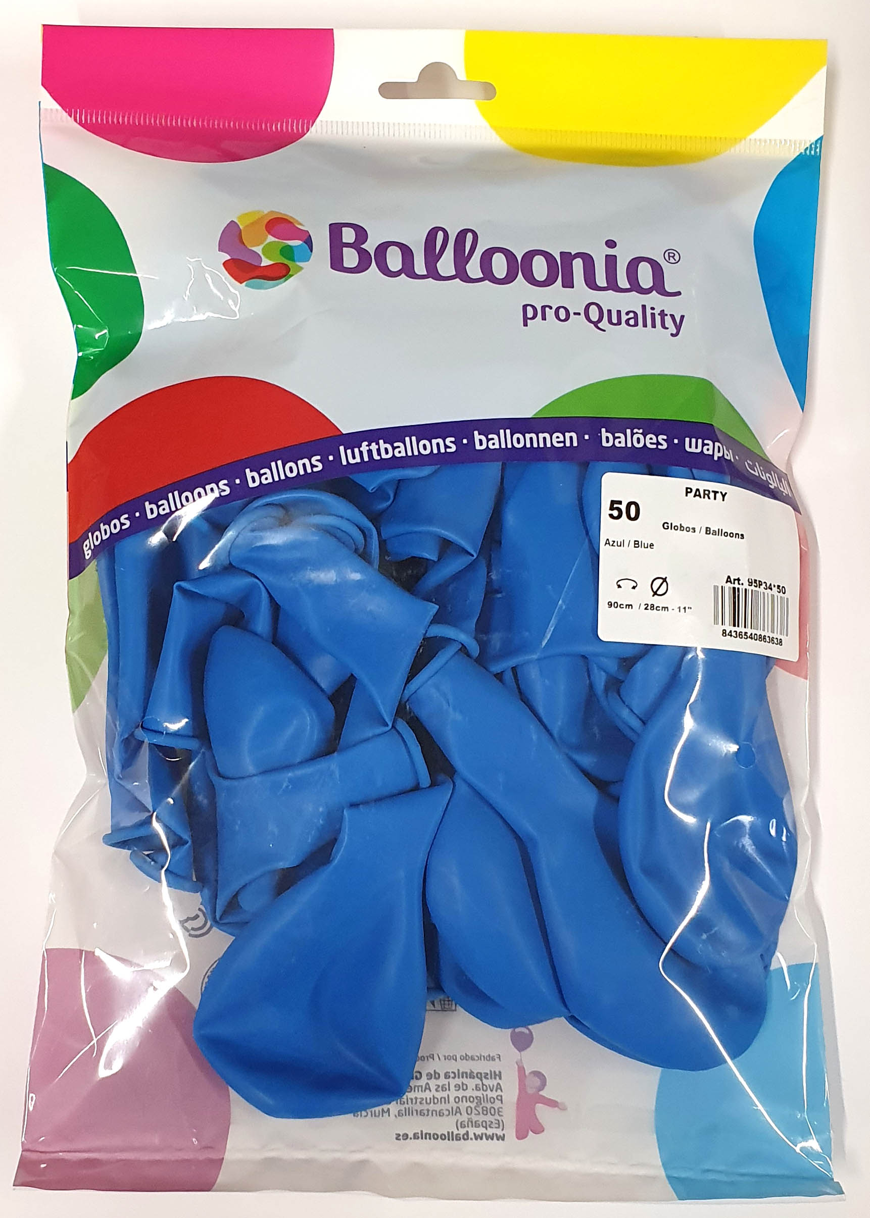 Latexballon Karneval 50 Stück, blau
