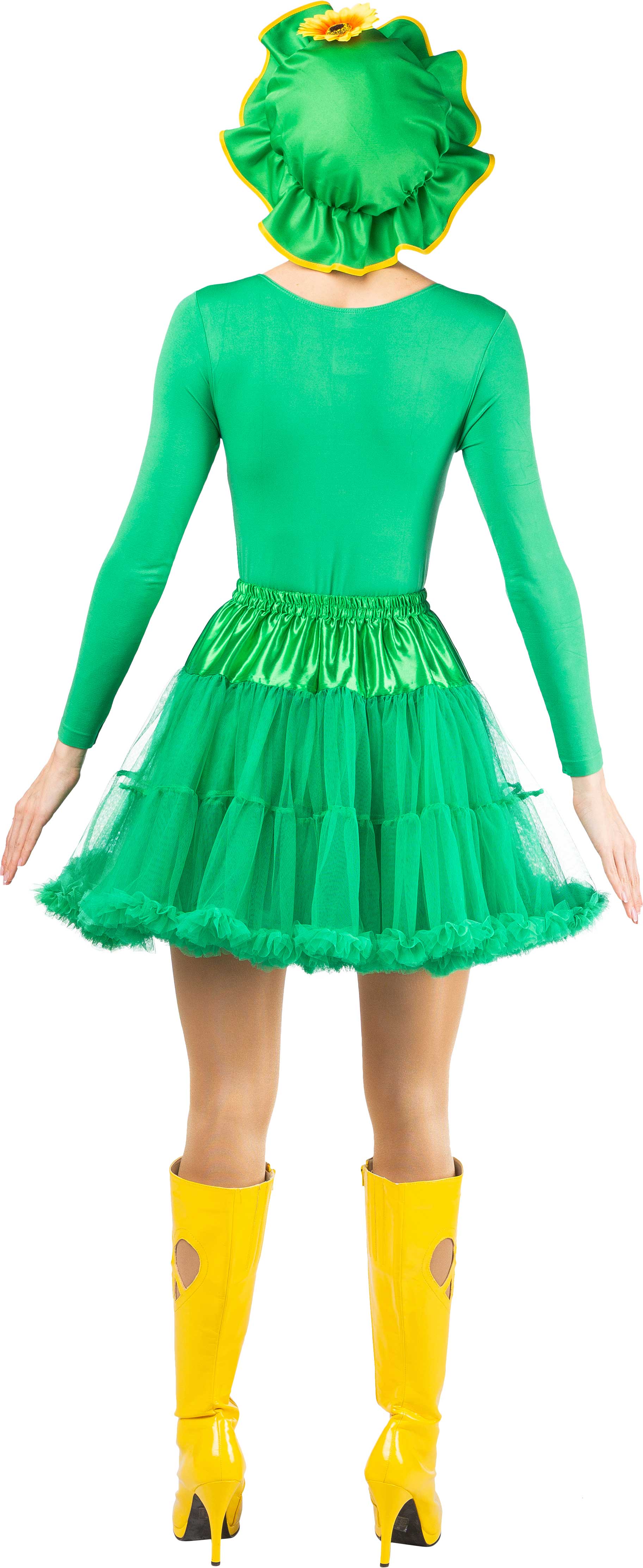 Tutu court à volants, vert