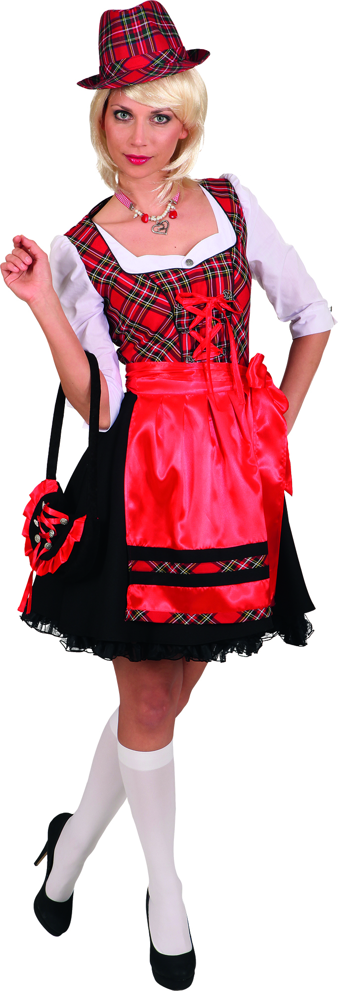 Dirndl, schwarz-rot kariert