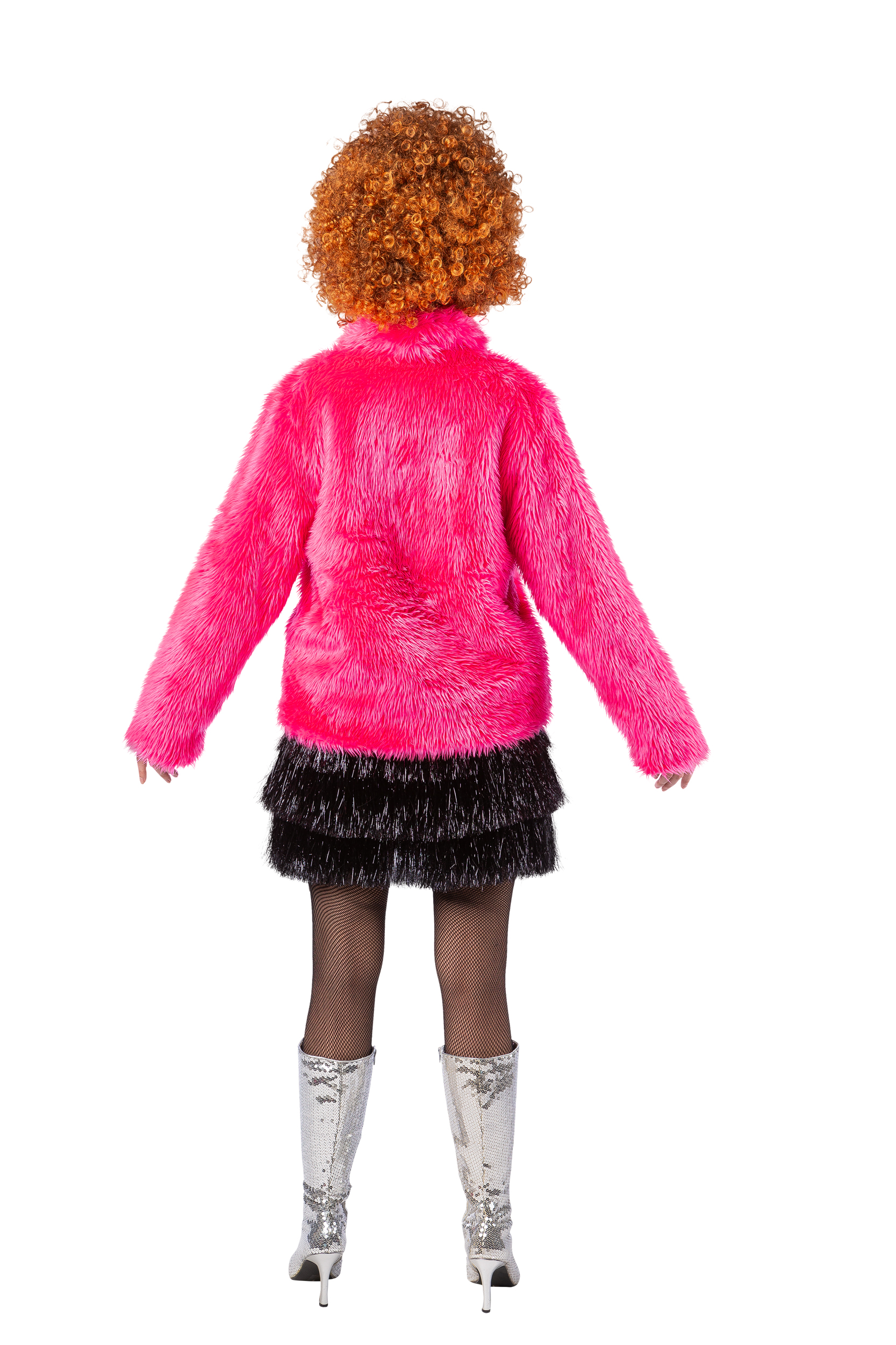 Veste en peluche, rose, XXL