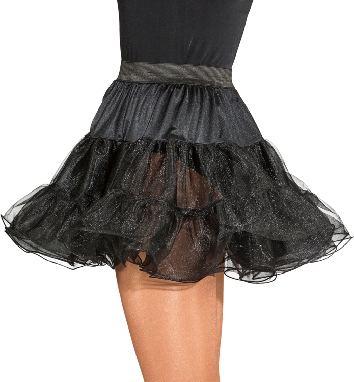 Petticoat, black with black selvedge für children's