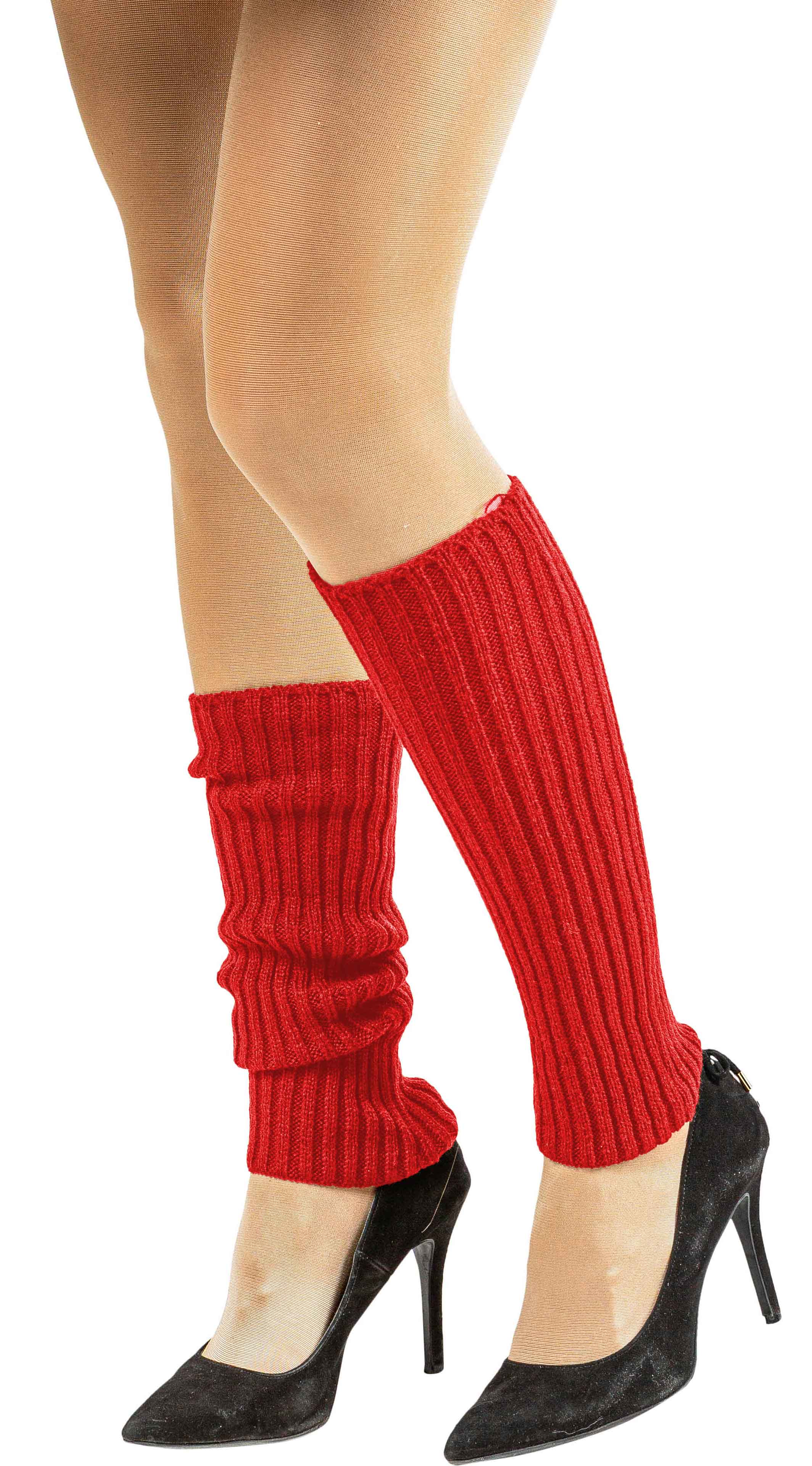 Beinstulpen, Strick, 40cm, rot