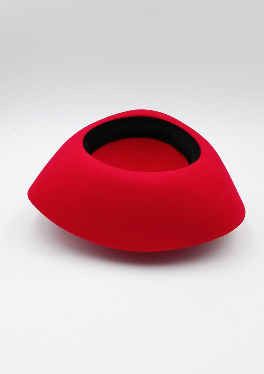 Triangular felt blank, red