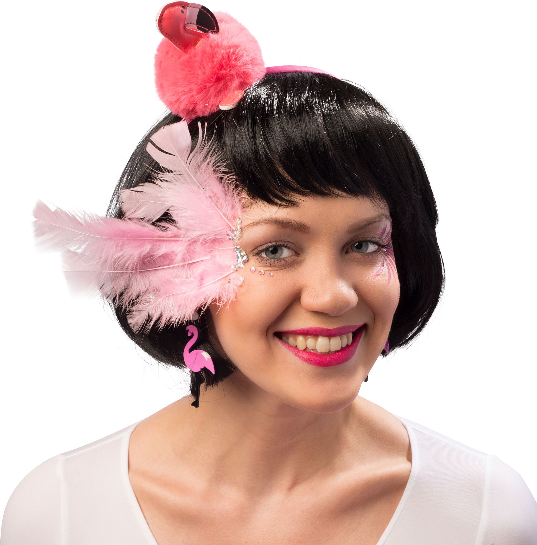 Headband plush flamingo