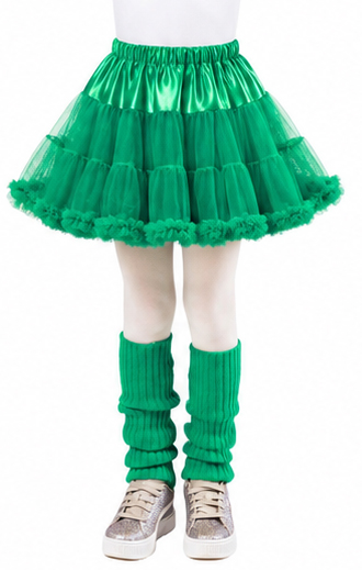Kinderpetticoat mit Rüschchen, grün