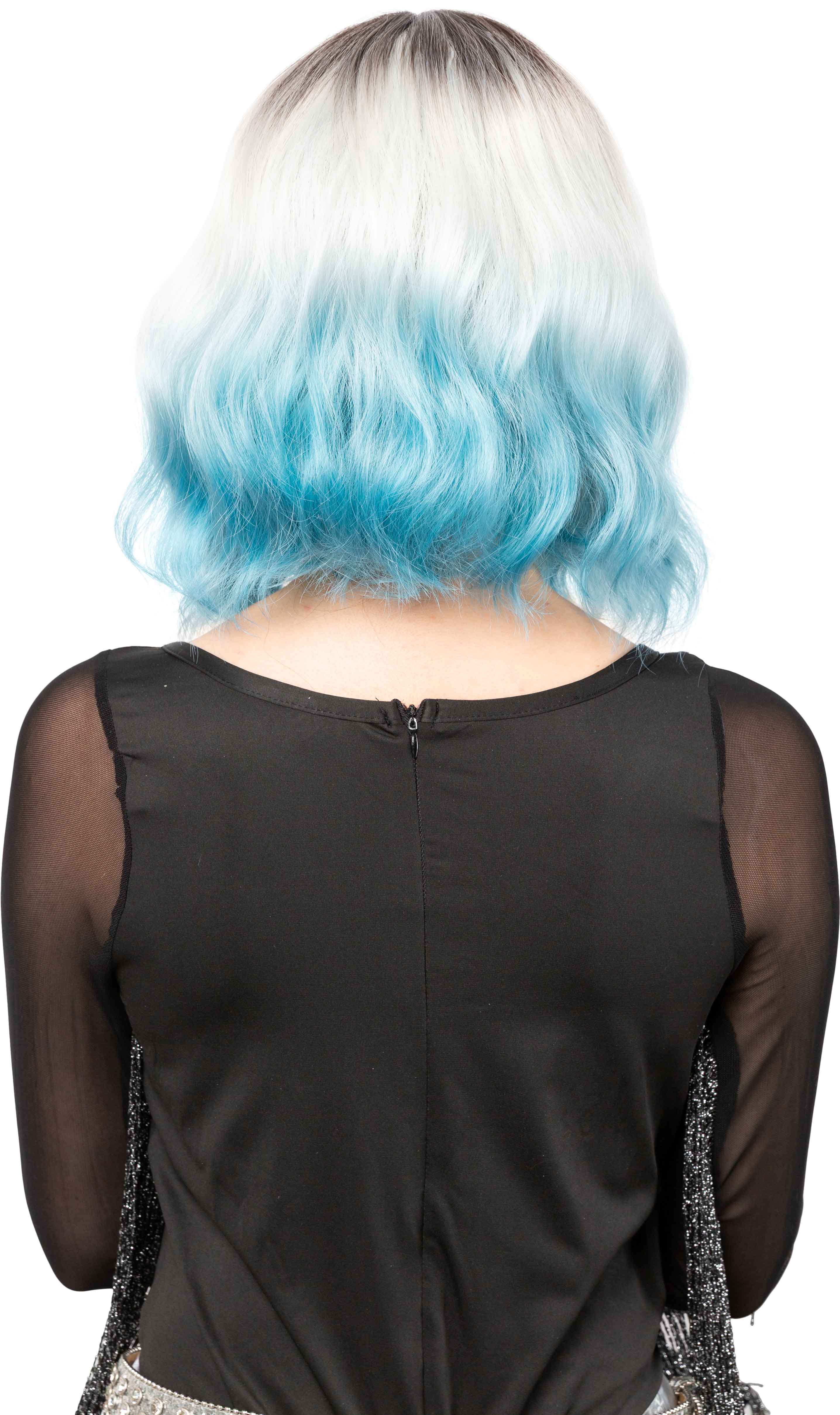 Carrington wig, turquoise