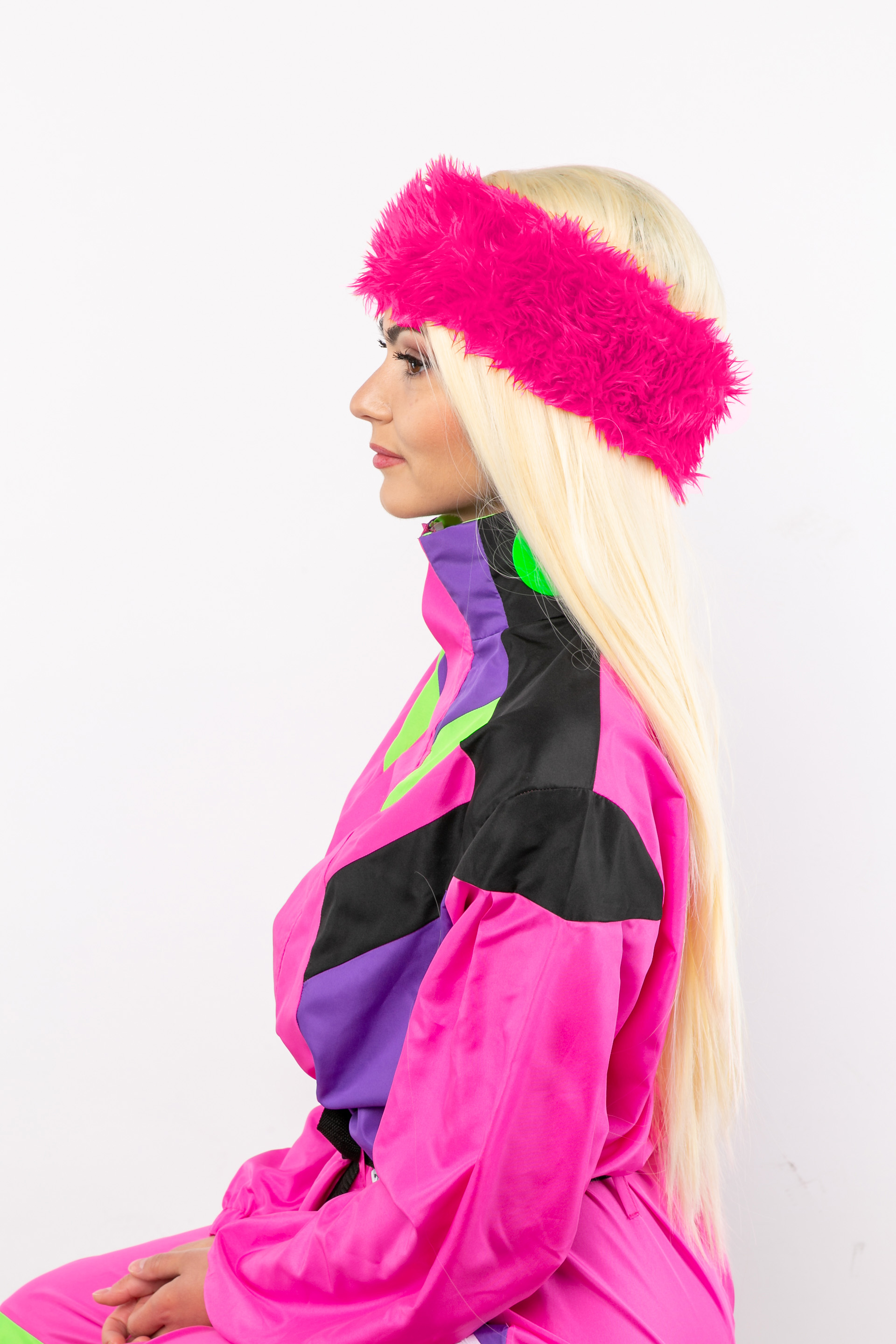 Headband fur, pink