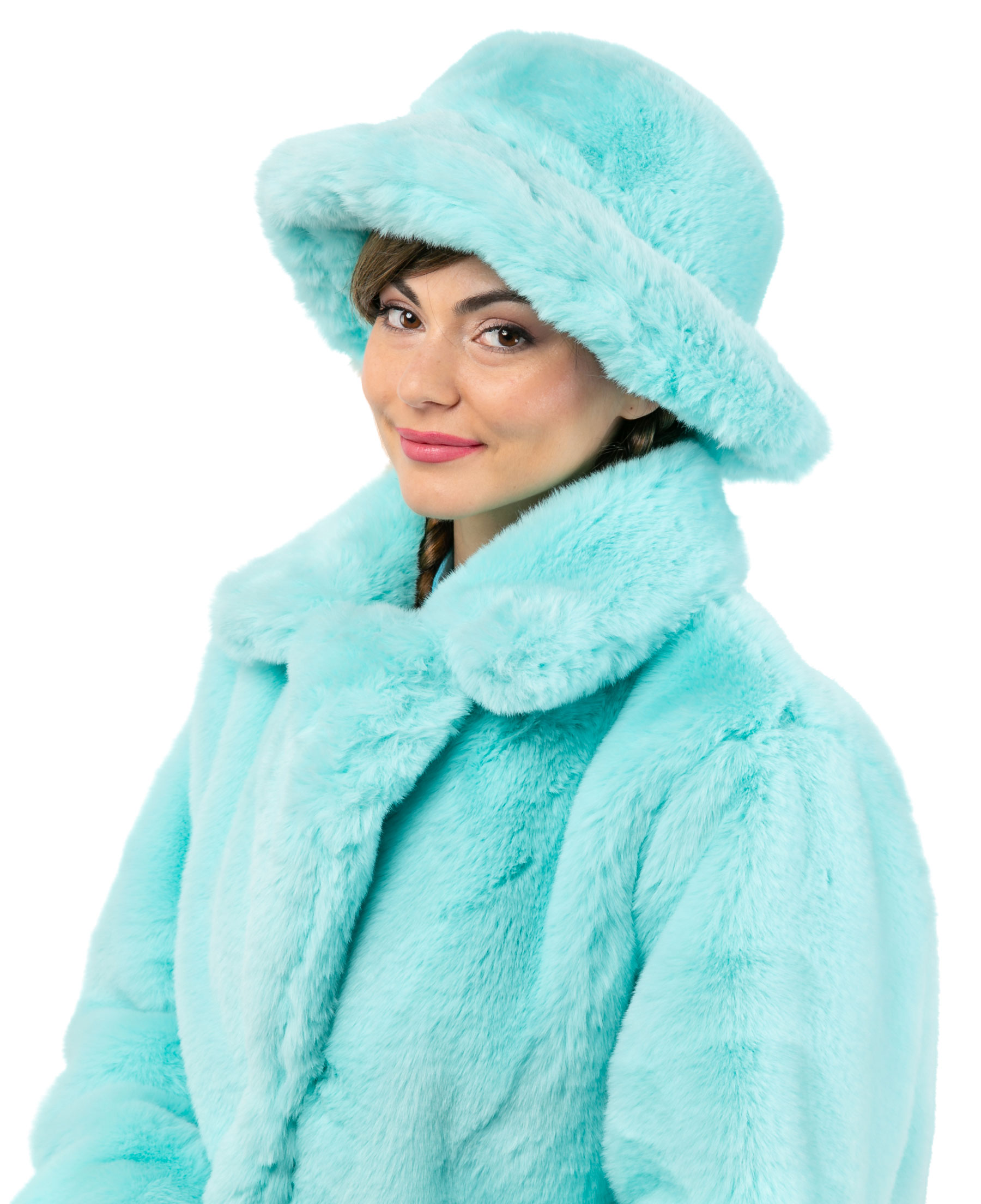 Fischermütze Plüsch, Minze