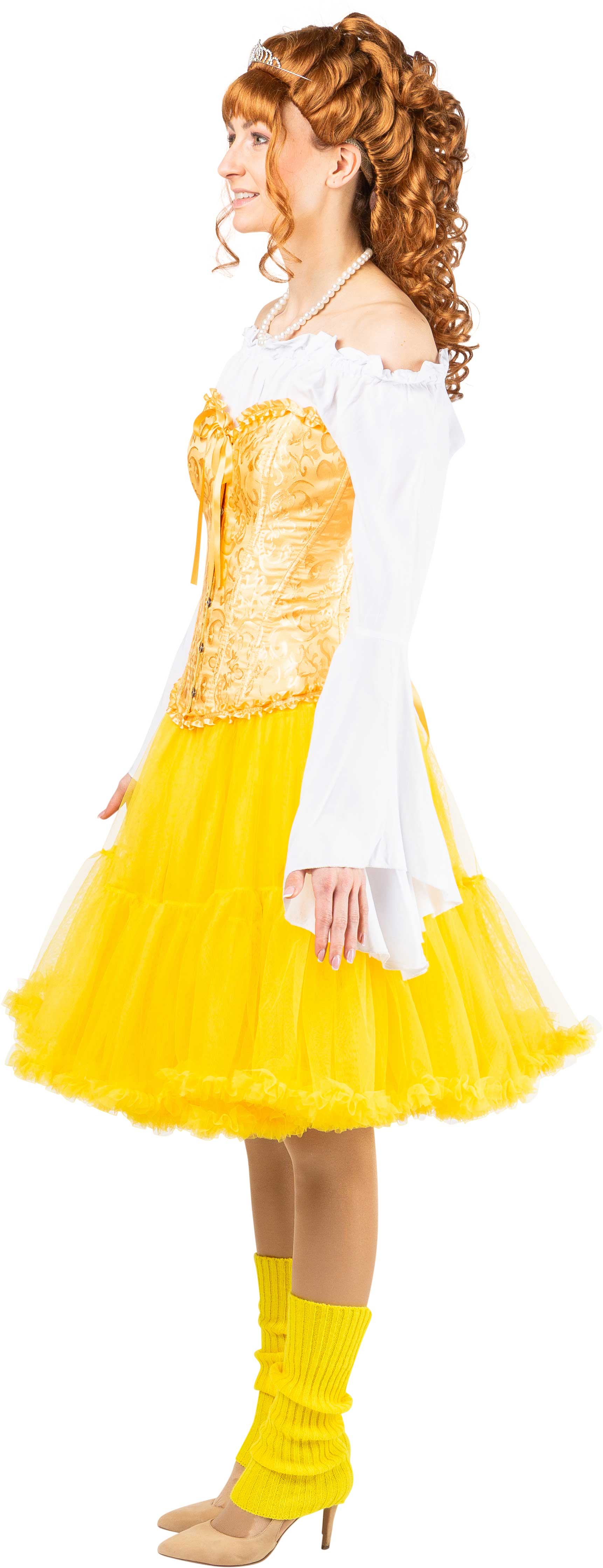 Tutu lang mit Rüsche, gelb
