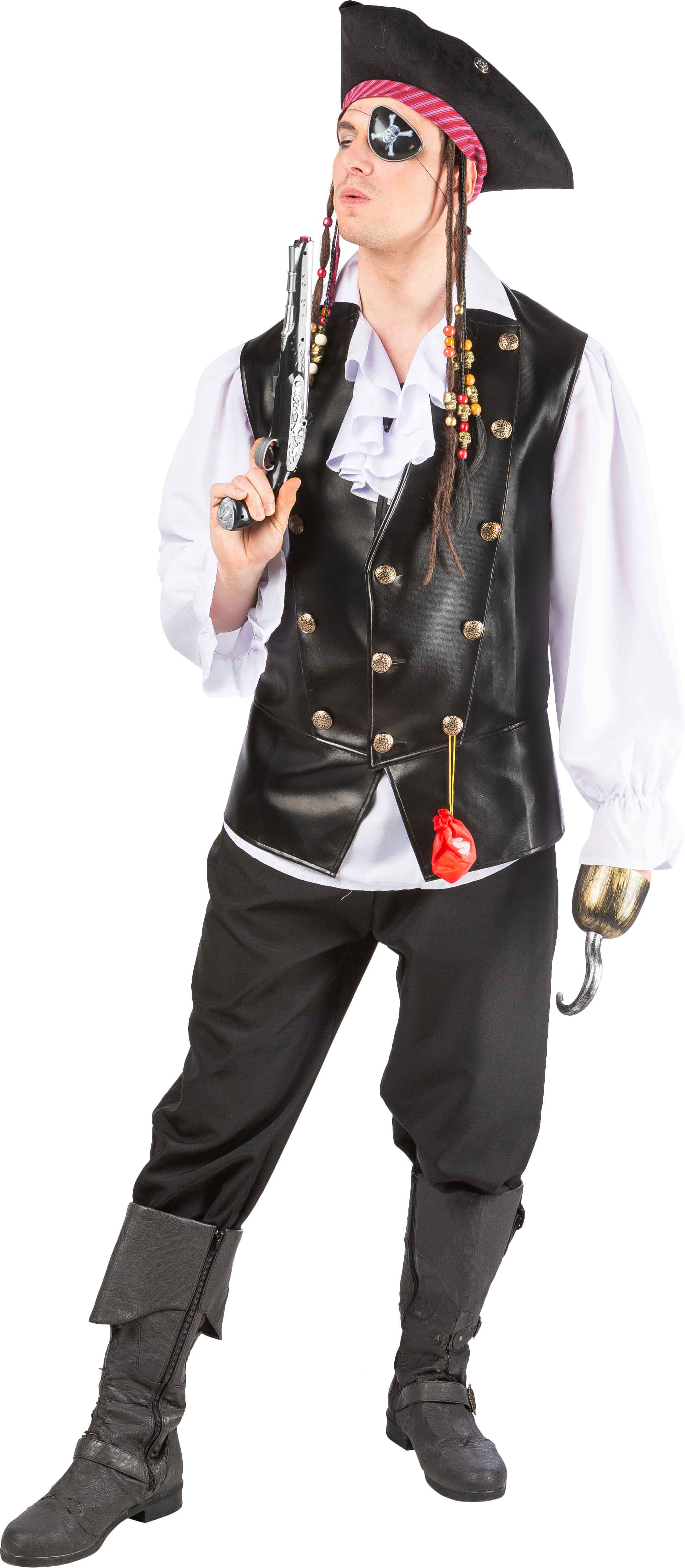 Gilet en cuir de pirate