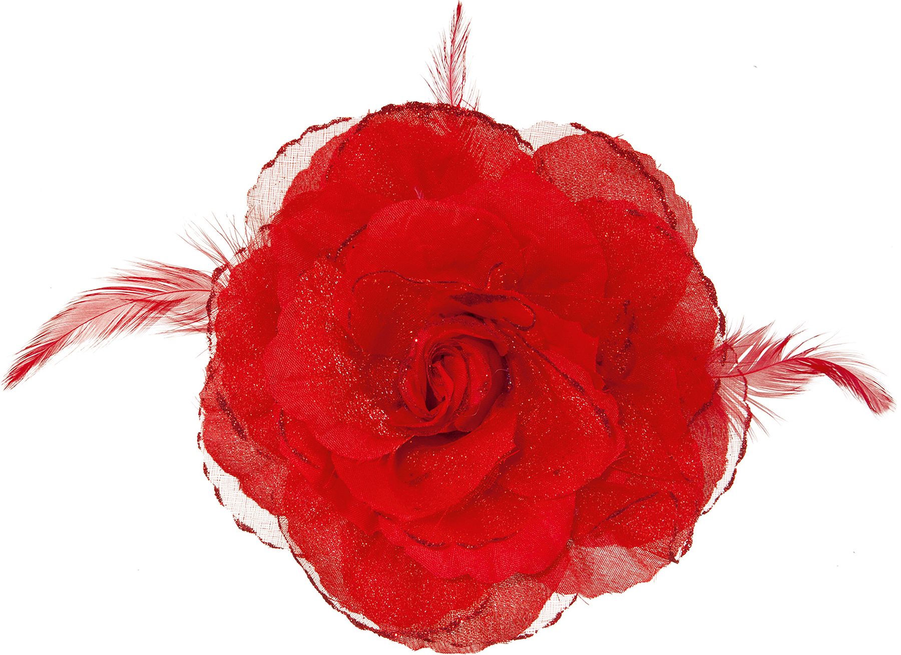 Stick on flower, red  