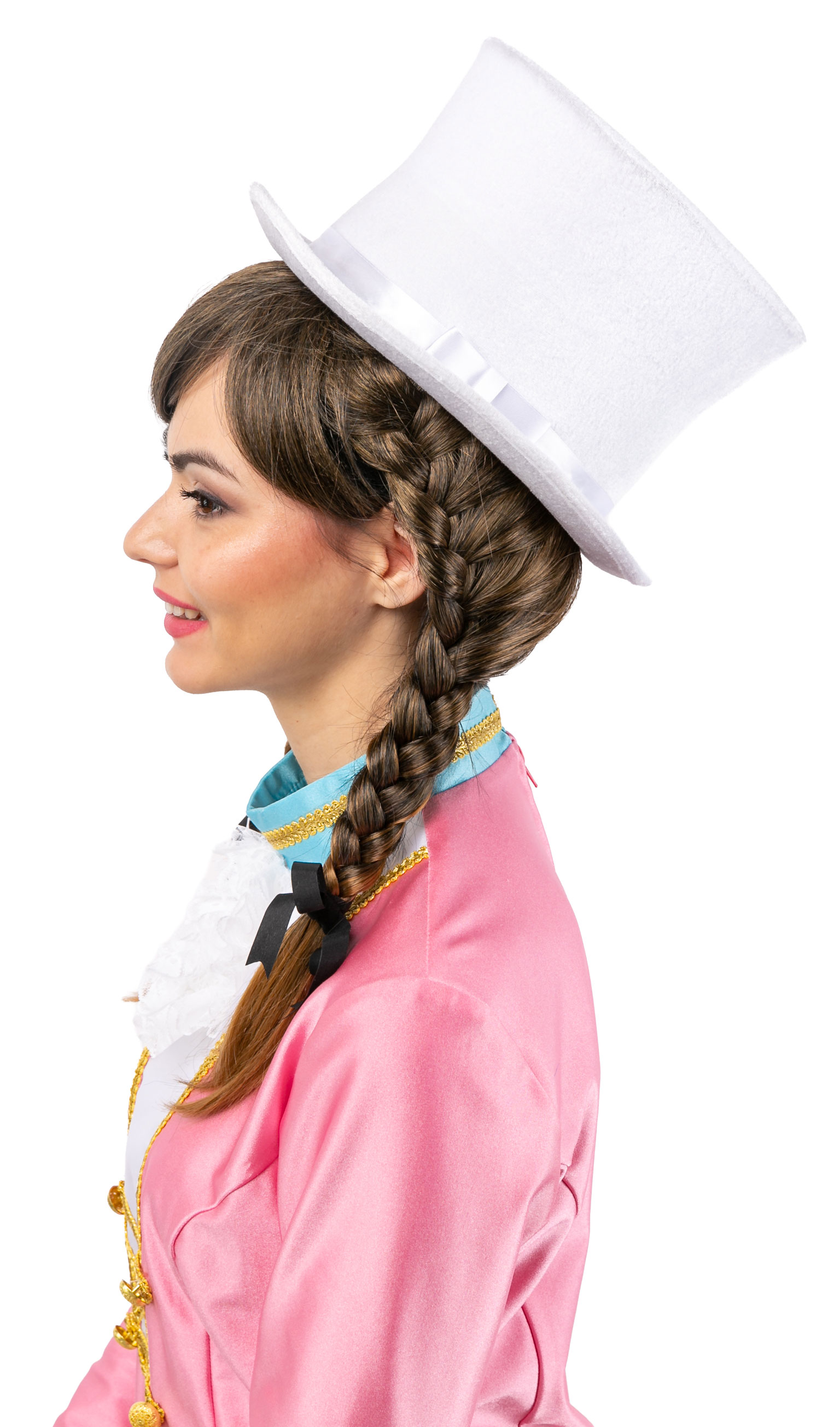 Chapeau en velours blanc - hauteur 15,5 cm