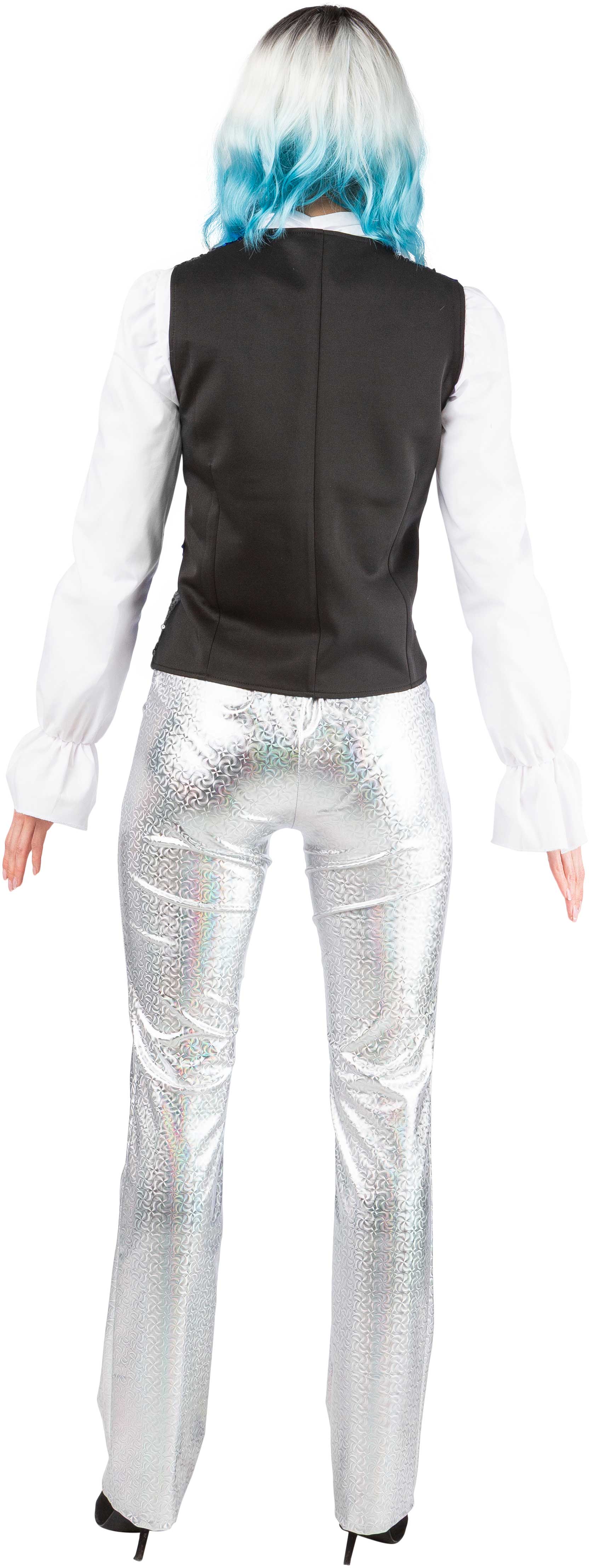 Weste Pailletten Dame, silber