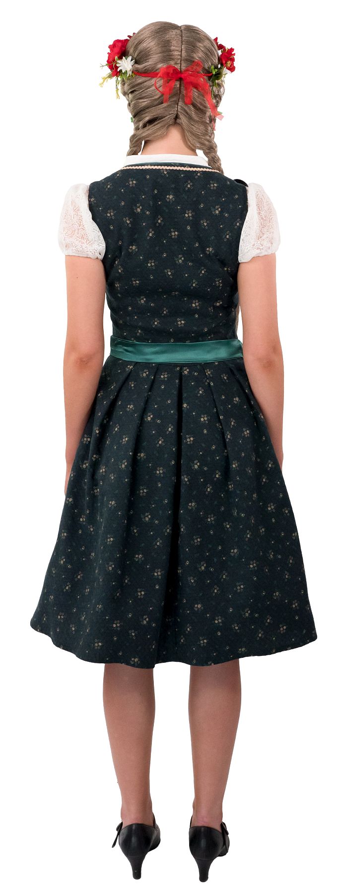 Dirndl Midi mit grüner Schürze