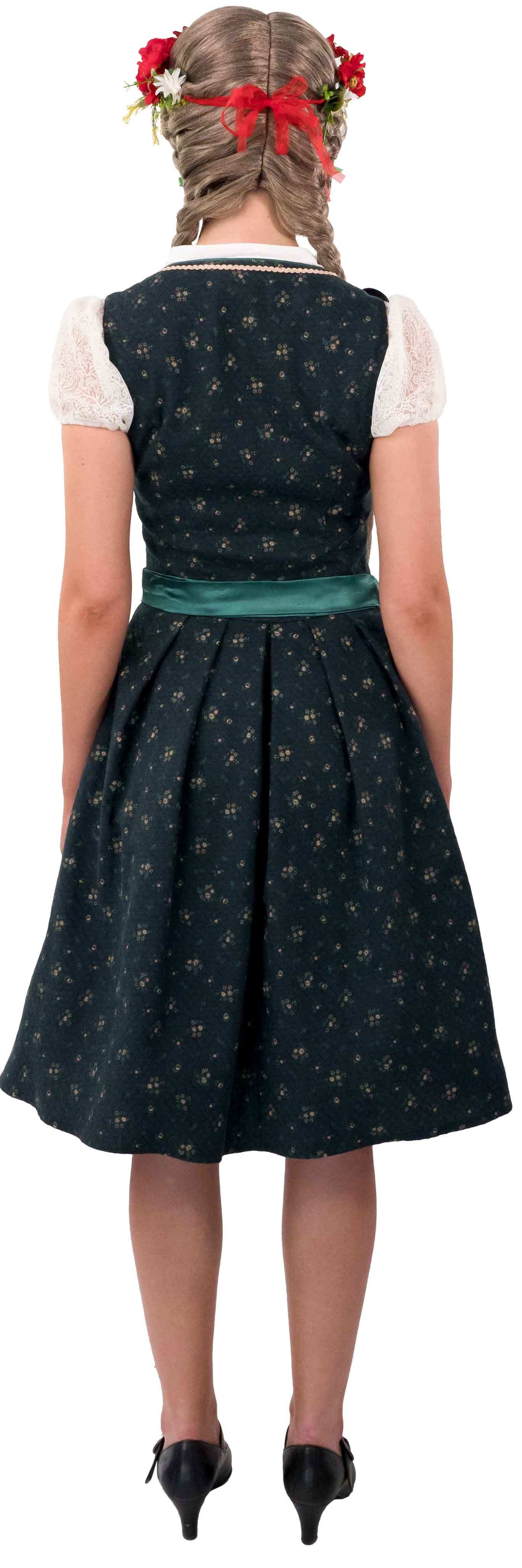 Dirndl Midi mit grüner Schürze