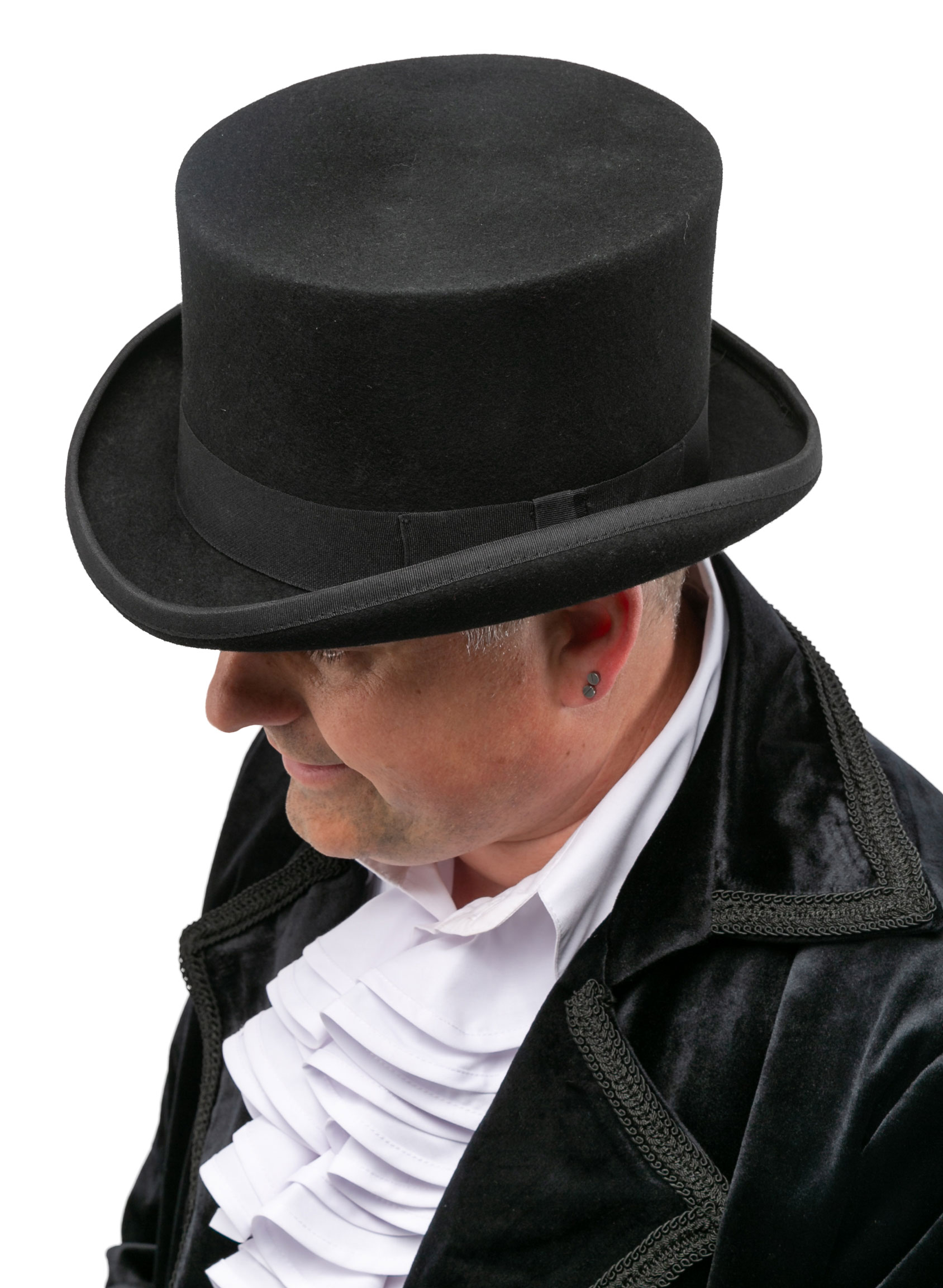 Zylinder Wollfilz, schwarz