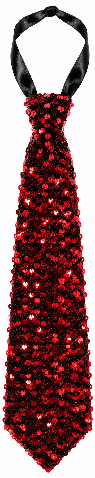 Krawatte Pailletten Premium, rot 