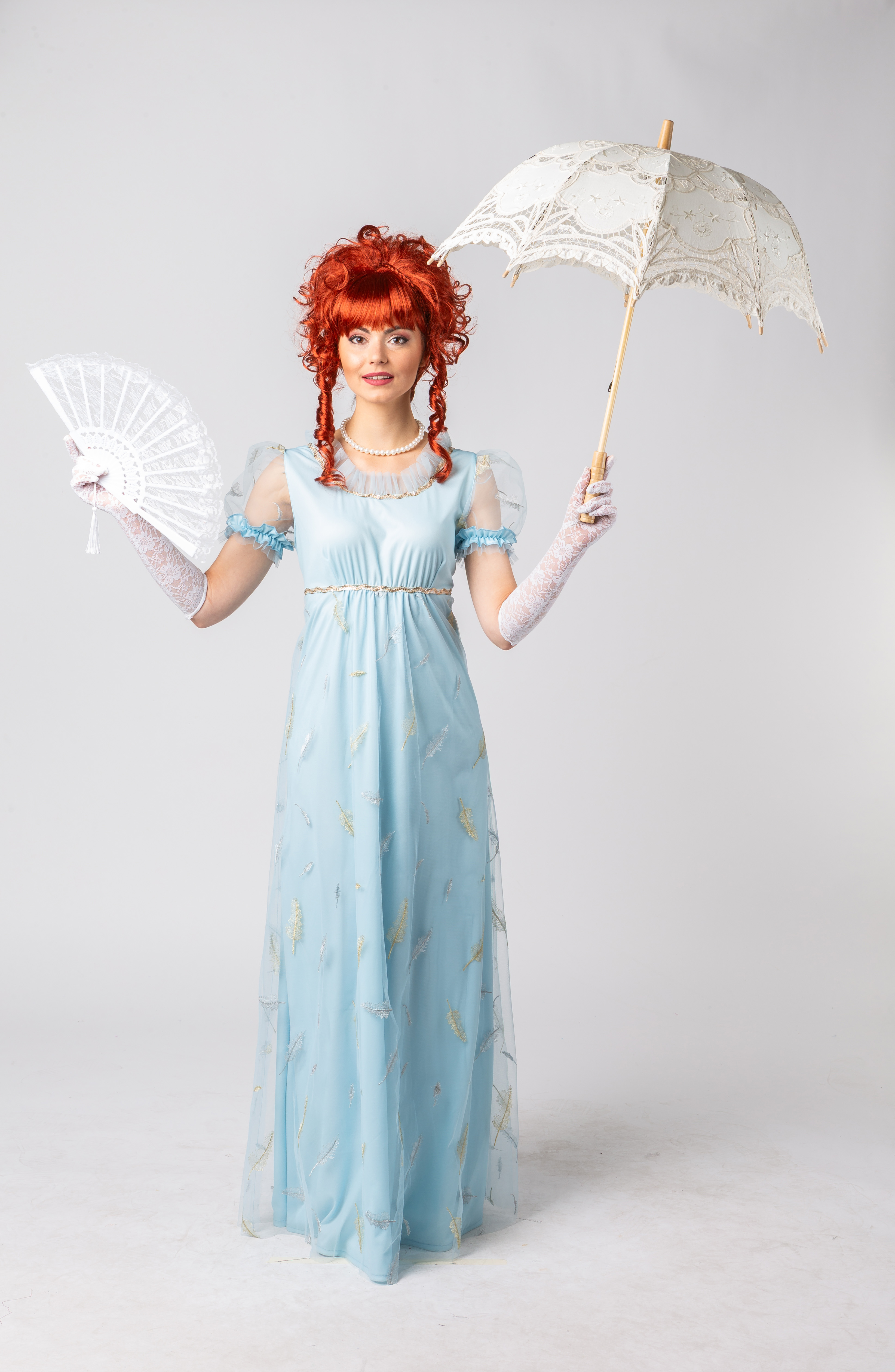 Robe Empire, turquoise