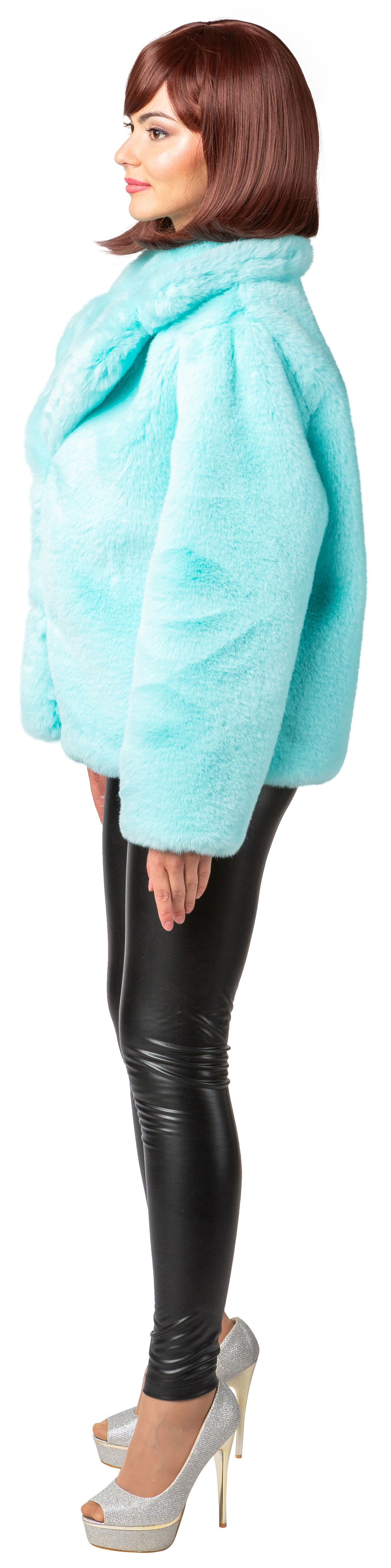 Plüschjacke, mintfarben