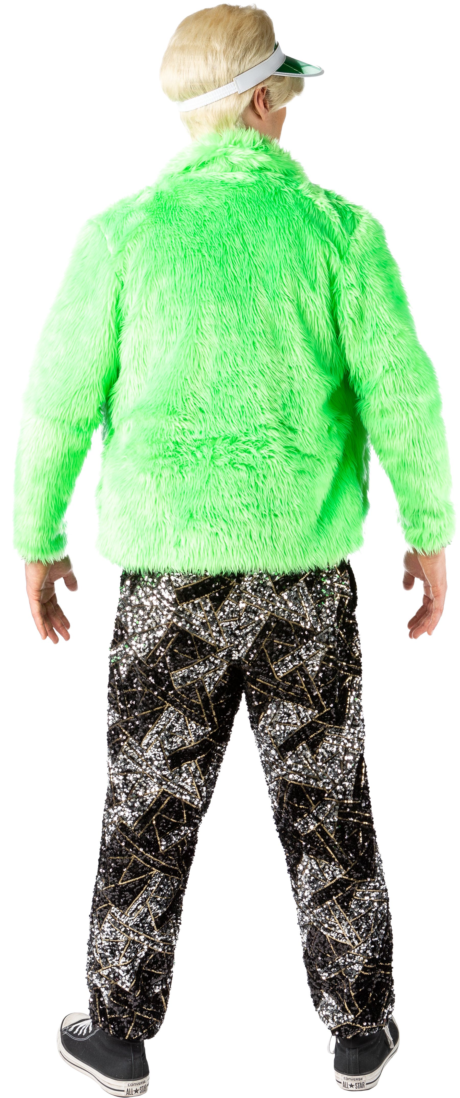 Plüsch-Jacke, grün, S/M