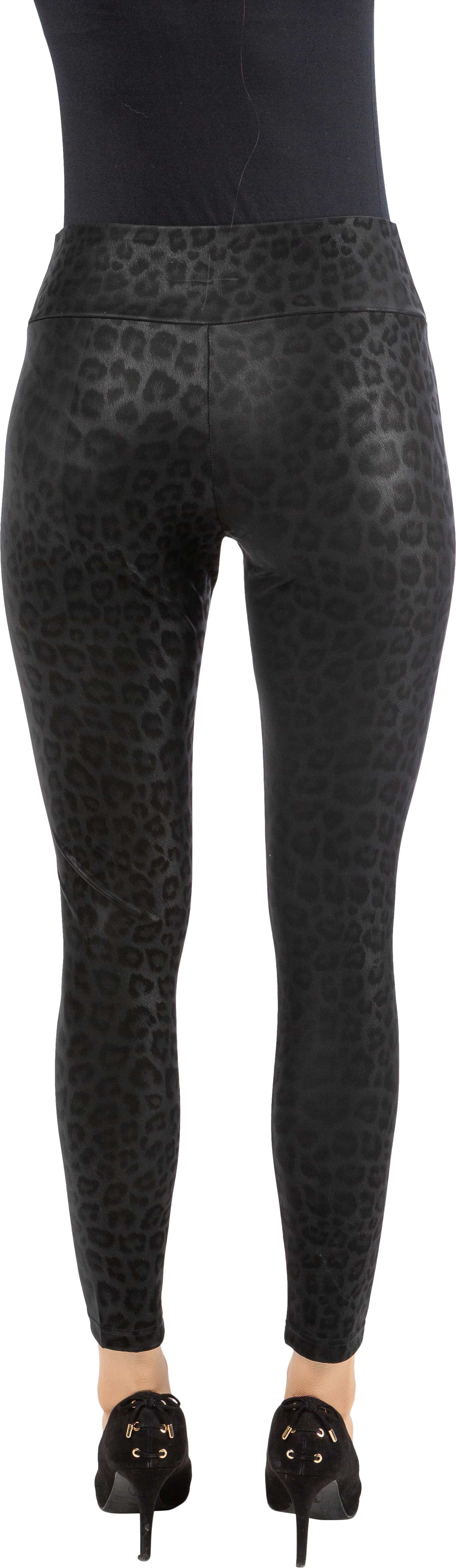 Leggings Leo schwarz, hoher Bund 