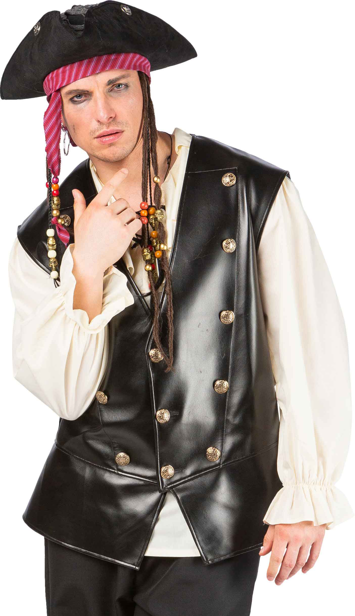 Leather pirate waistcoat