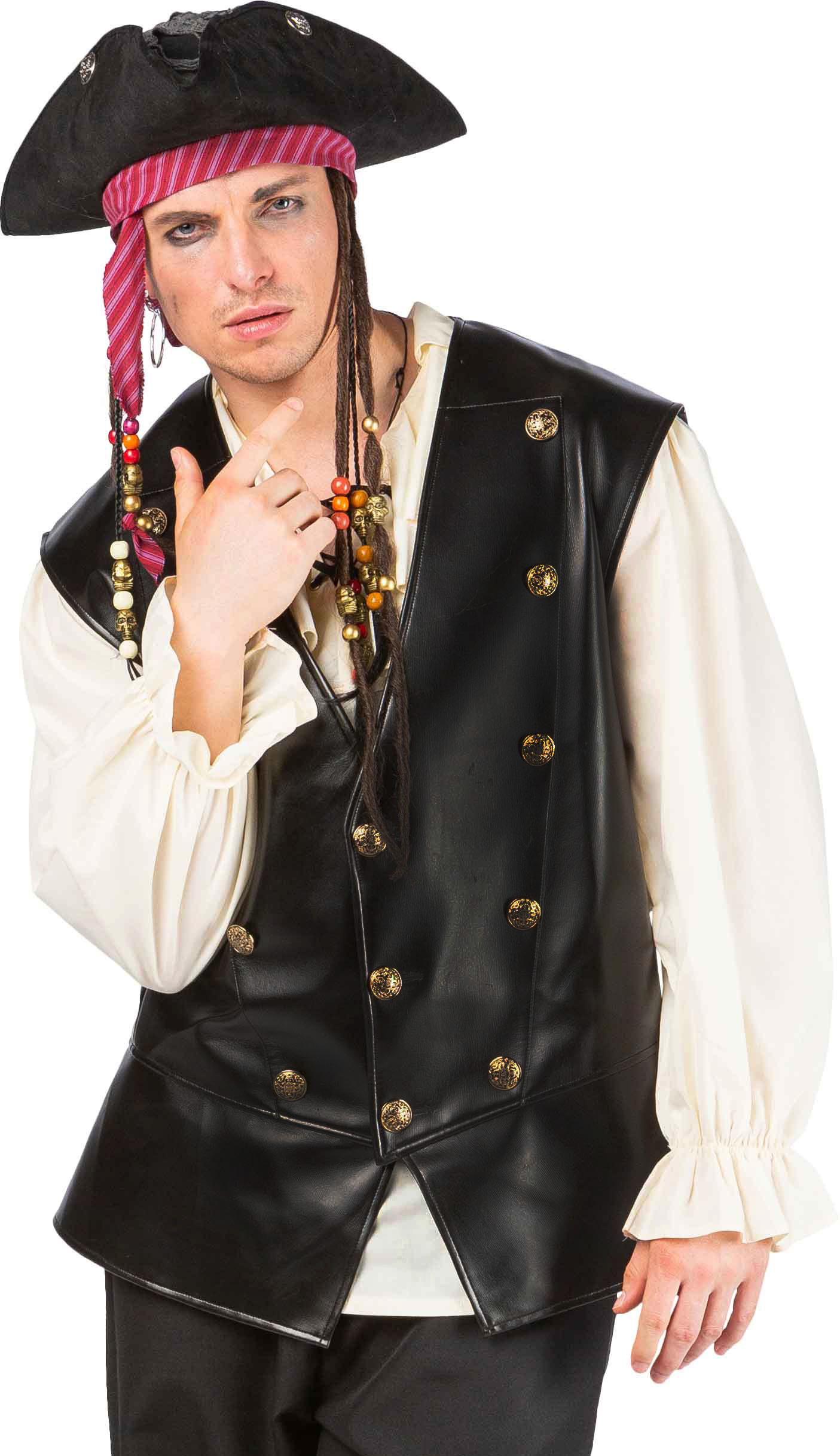 Gilet en cuir de pirate
