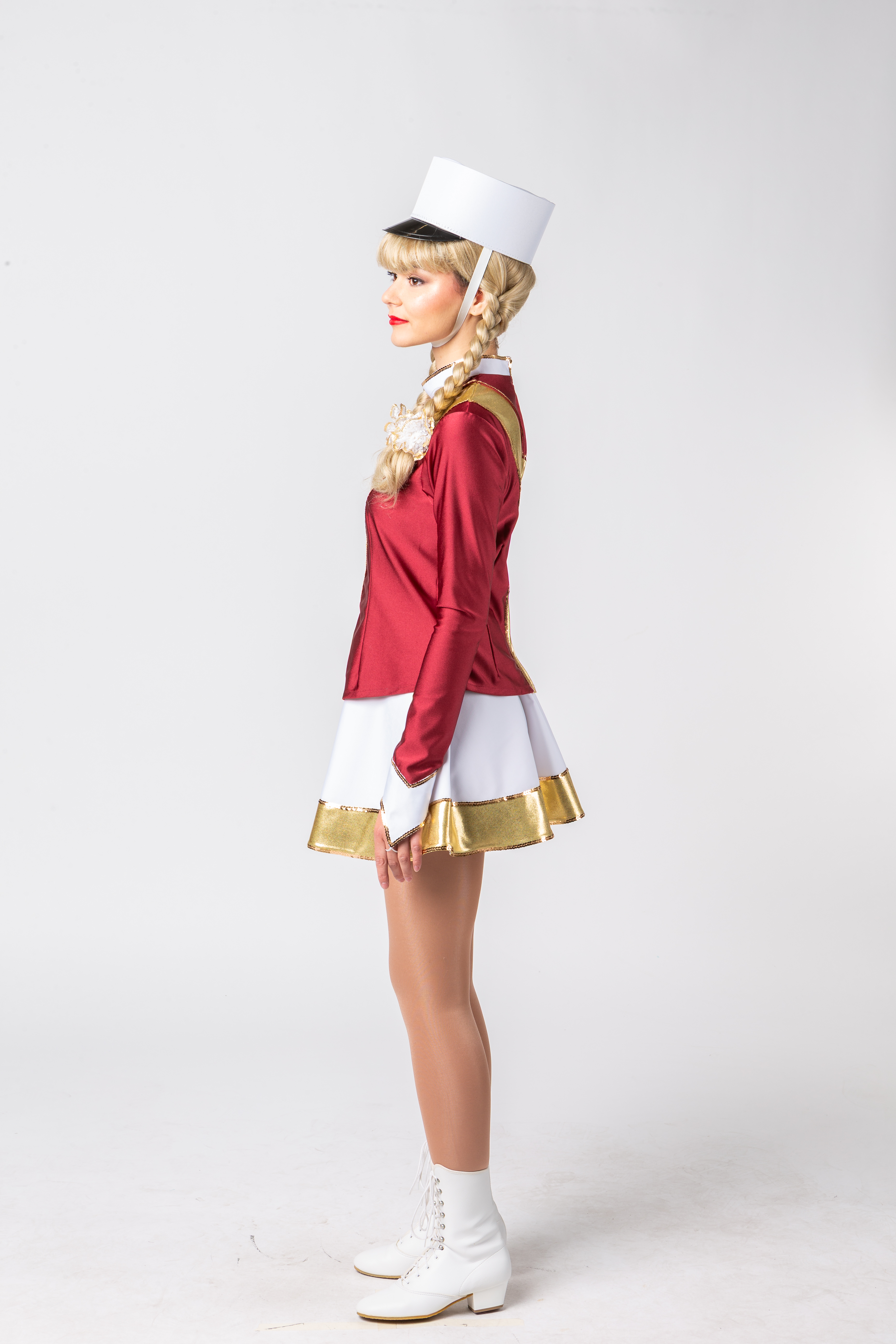 Gardekostüm "Morgan", weinrot-gold 