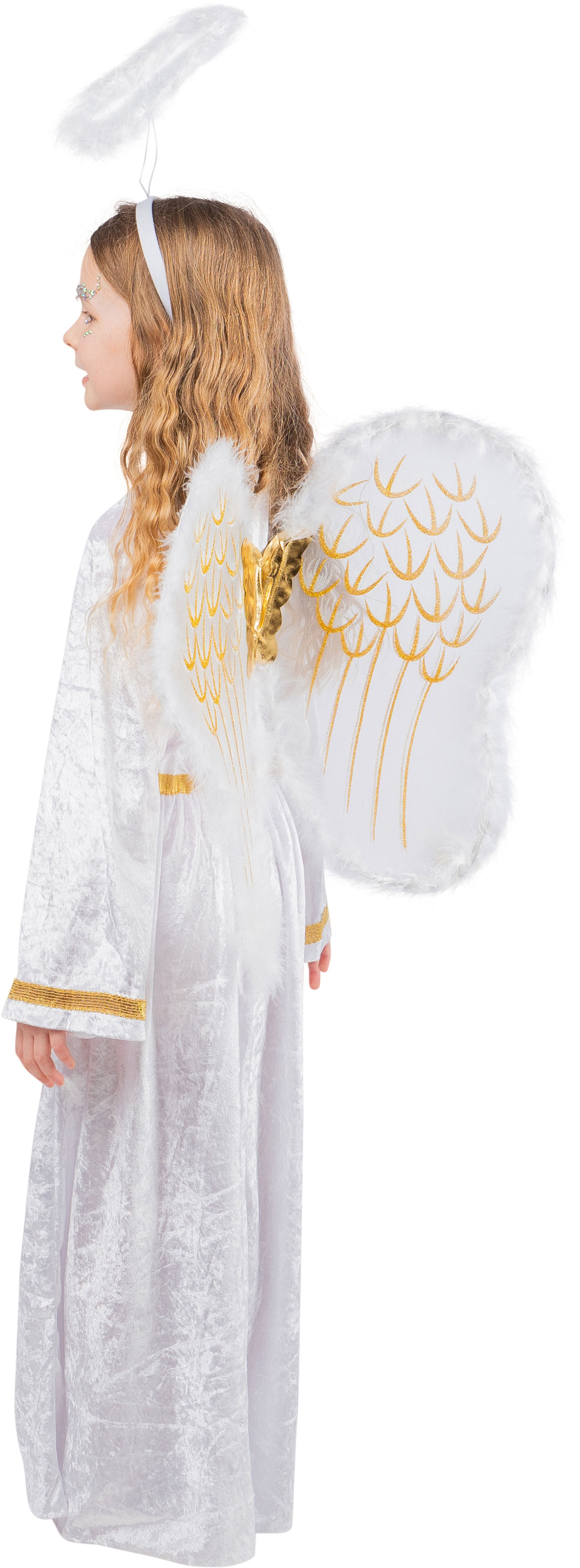 Kleid Engel, weiß-gold