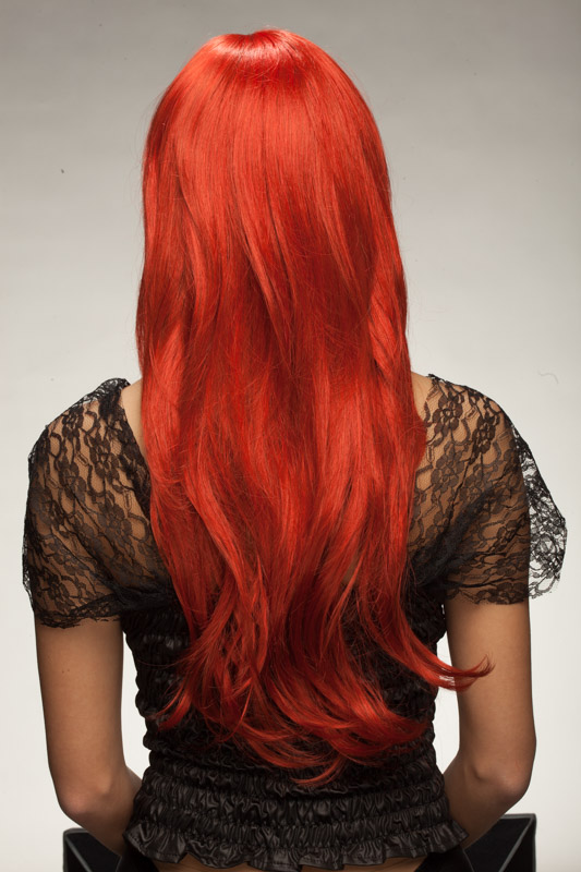 Longhair wig, red