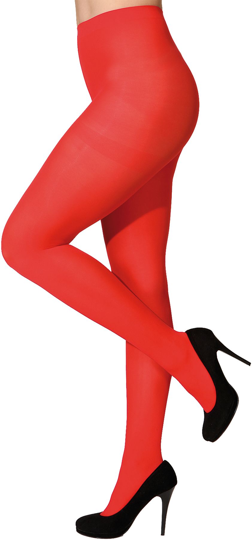 Opaque tights, red