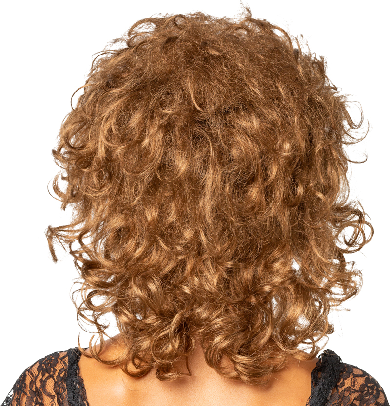 Ladies wig 80's, tousled, brown