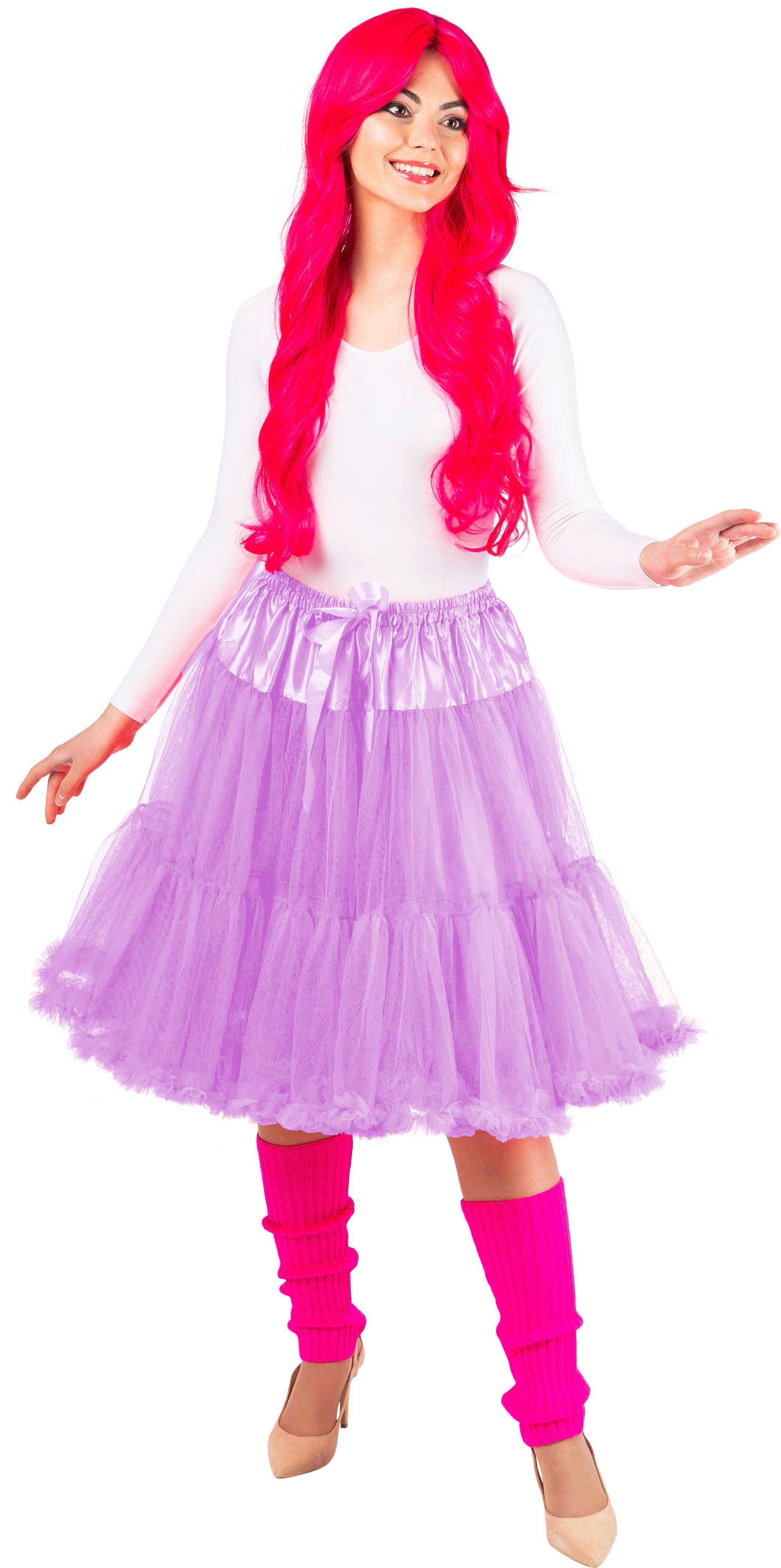 Tutu lang mit Rüsche, flieder